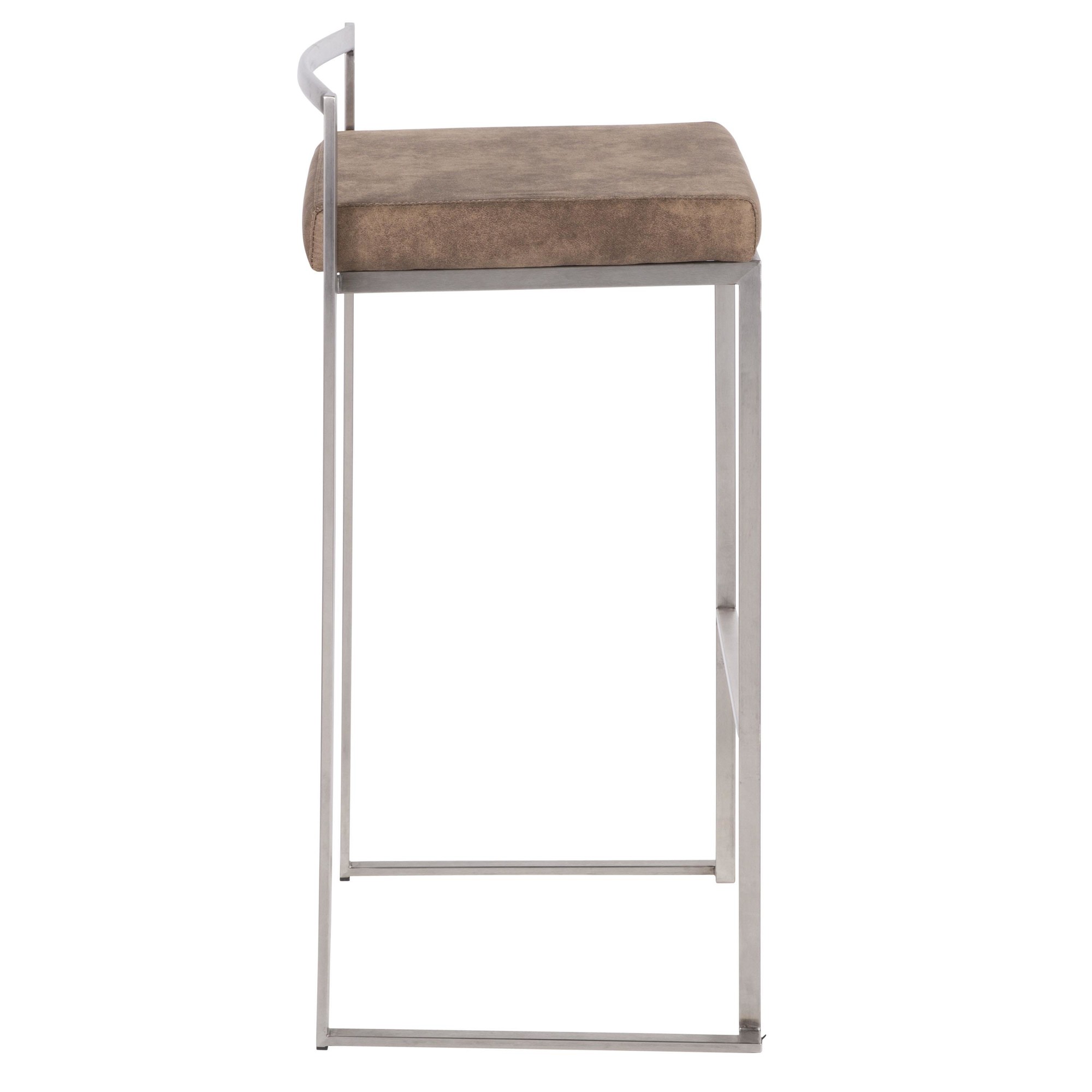 Fuji-Stainless-Steel-Brown-Cowboy-Fabric-Contemporary-Barstools-Set-of-2-7