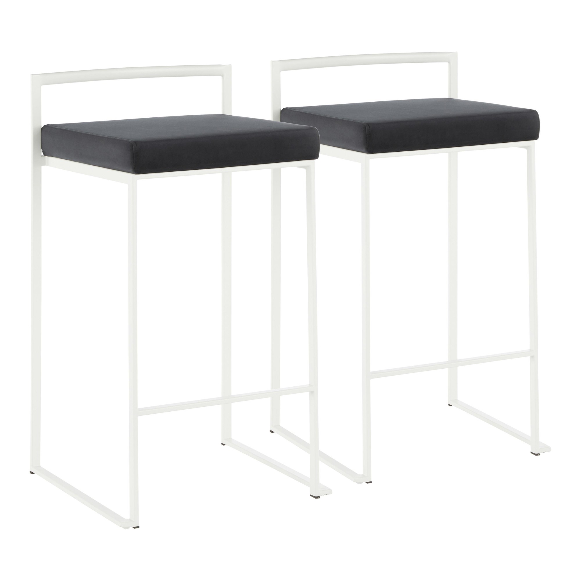 Fuji-White-Contemporary-Counter-Stool-Black-Velvet-Set-of-2-3