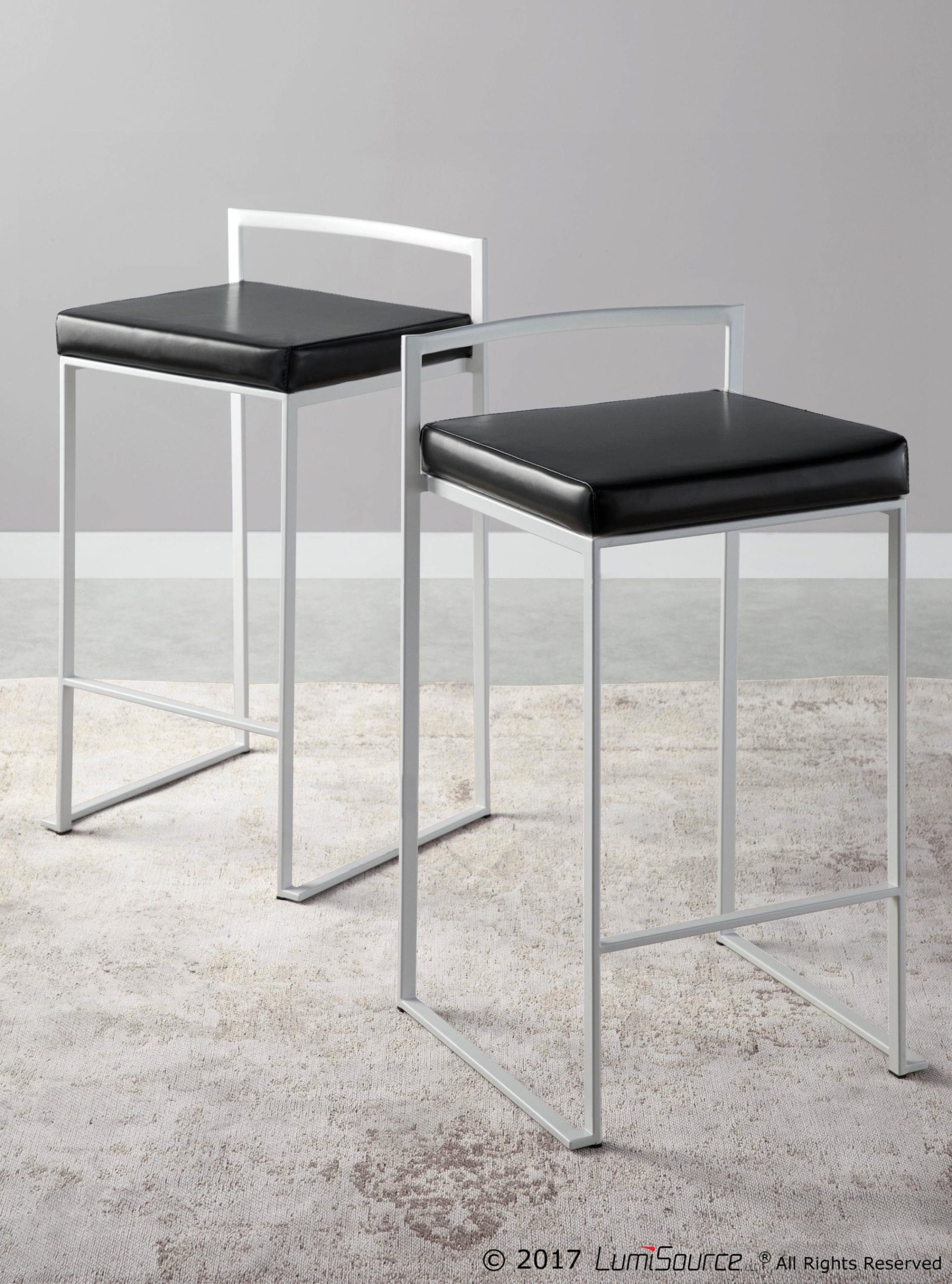 Fuji-White-Stackable-Contemporary-Counter-Stools-Black-Faux-Leather-Set-of-2-1