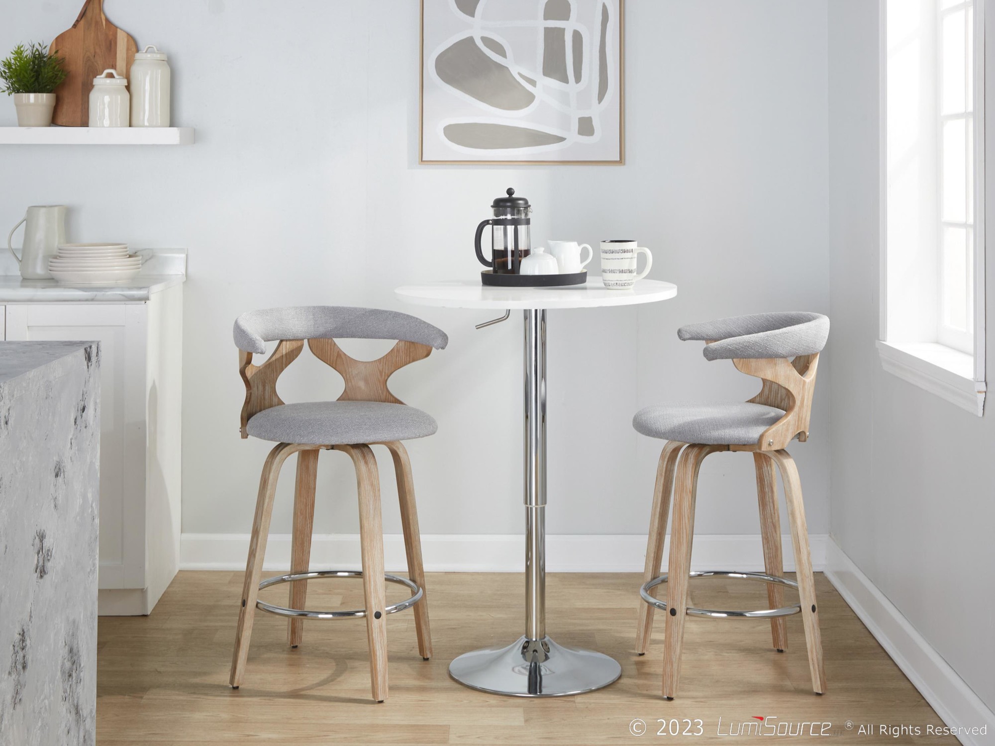 Gardenia-26-Contemporary-Swivel-Counter-Stool-WhiteGrey-Set-of-2-3