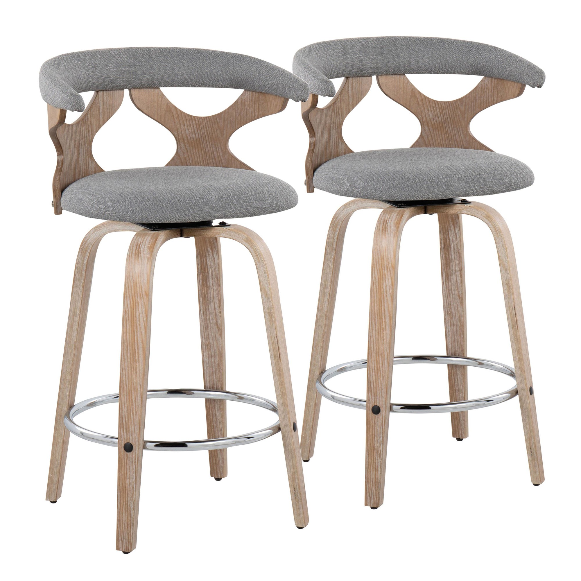 Gardenia-26-Contemporary-Swivel-Counter-Stool-WhiteGrey-Set-of-2-4