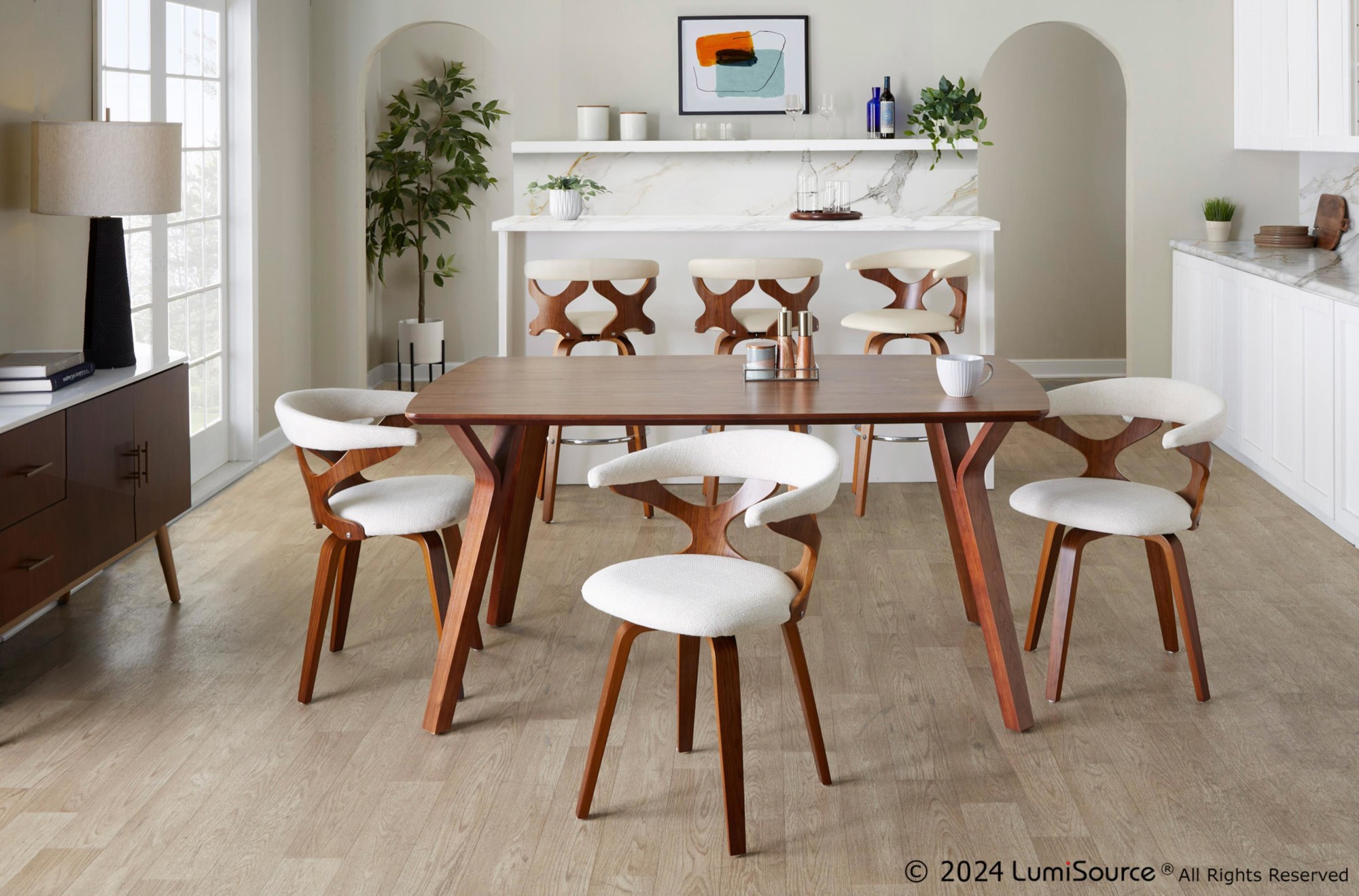 Gardenia-30-Mid-Century-Modern-Walnut-Barstools-Cream-Set-of-2-4