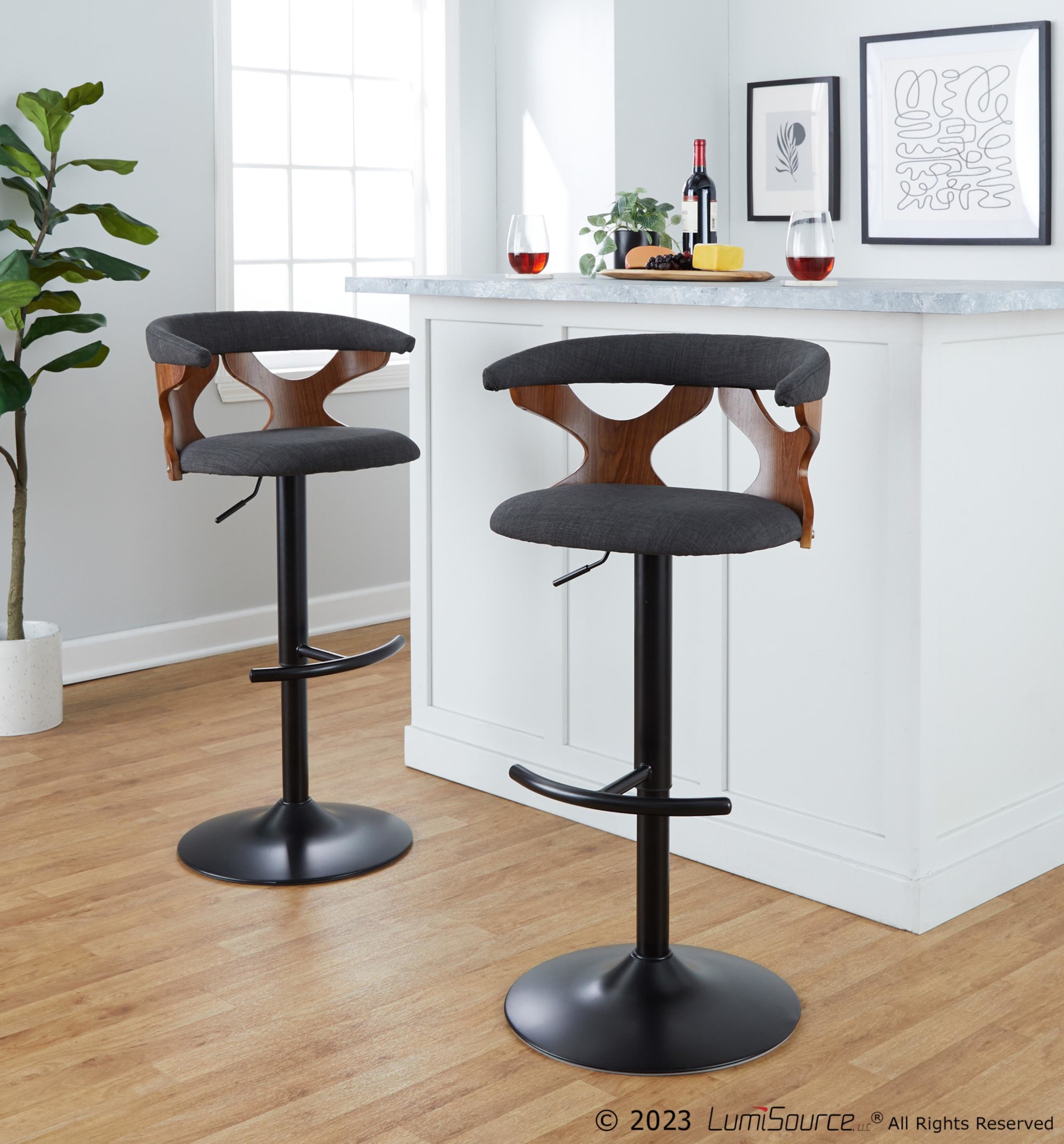 Gardenia-Contemporary-Black-Metal-and-Walnut-Swivel-Barstools-Set-of-2-2