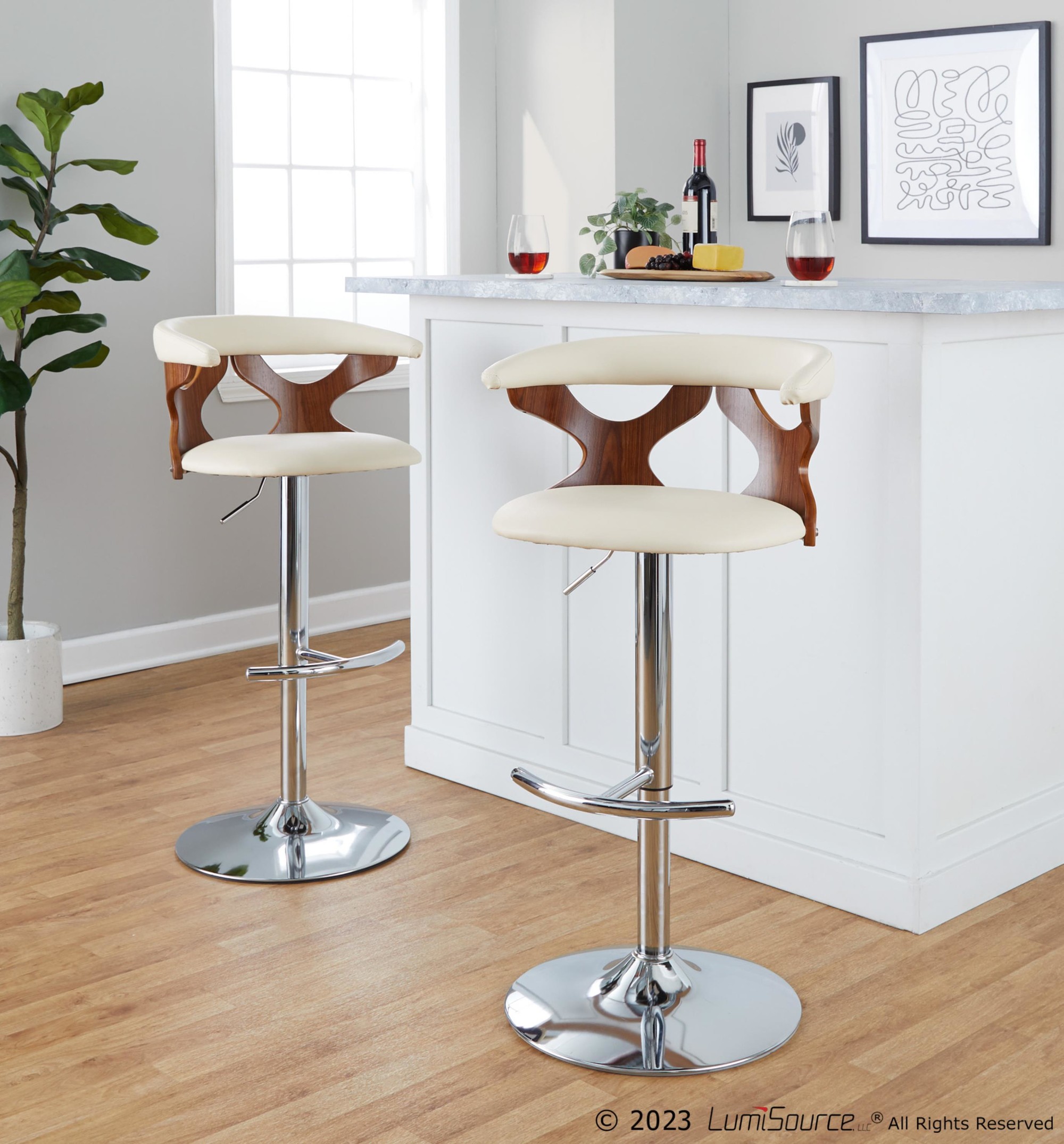 Gardenia-Cream-Faux-Leather-Mid-Century-Modern-Swivel-Barstool-Set-of-2-2