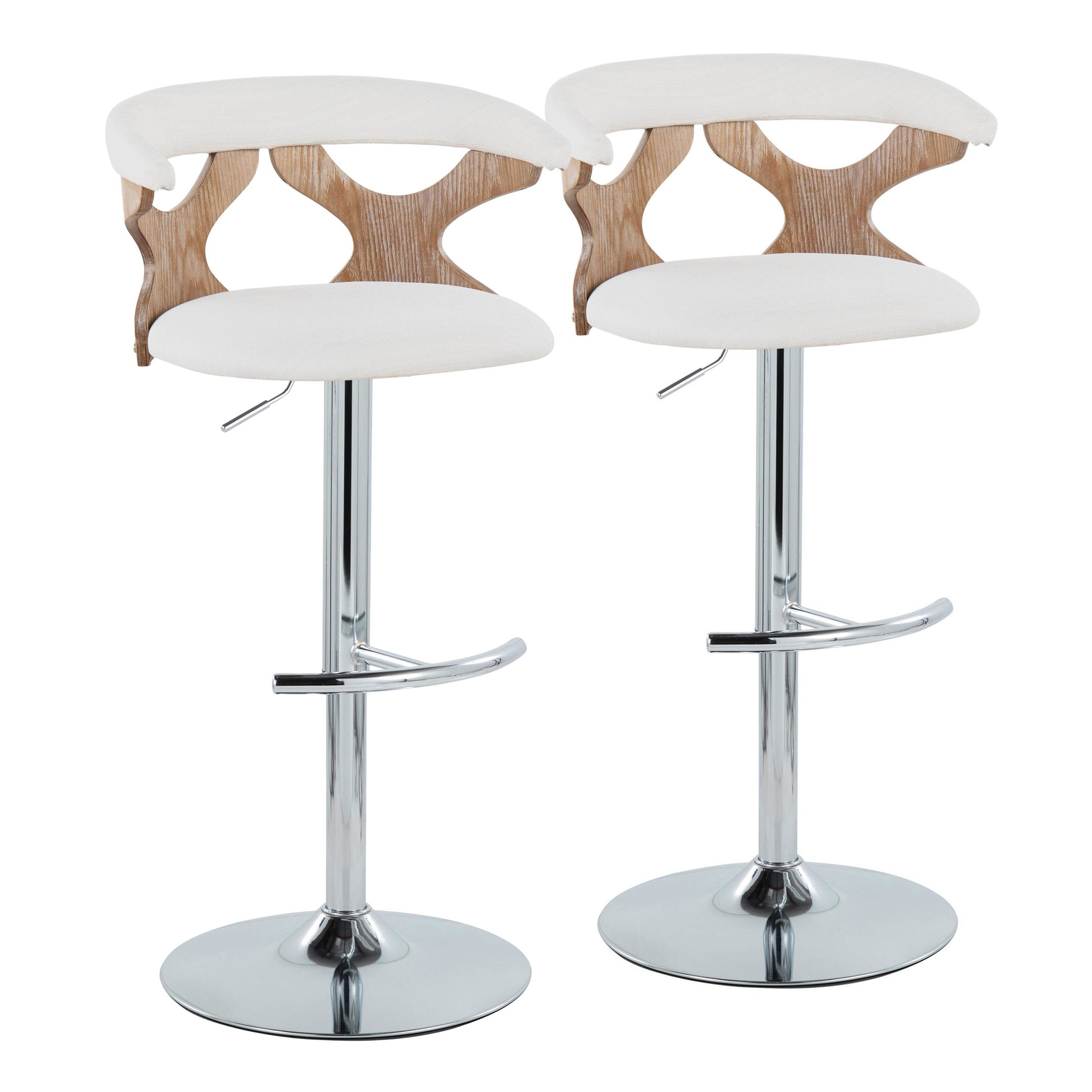 Gardenia-Cream-Swivel-Adjustable-Contemporary-Barstool-Chrome-Set-Set-of-2-4