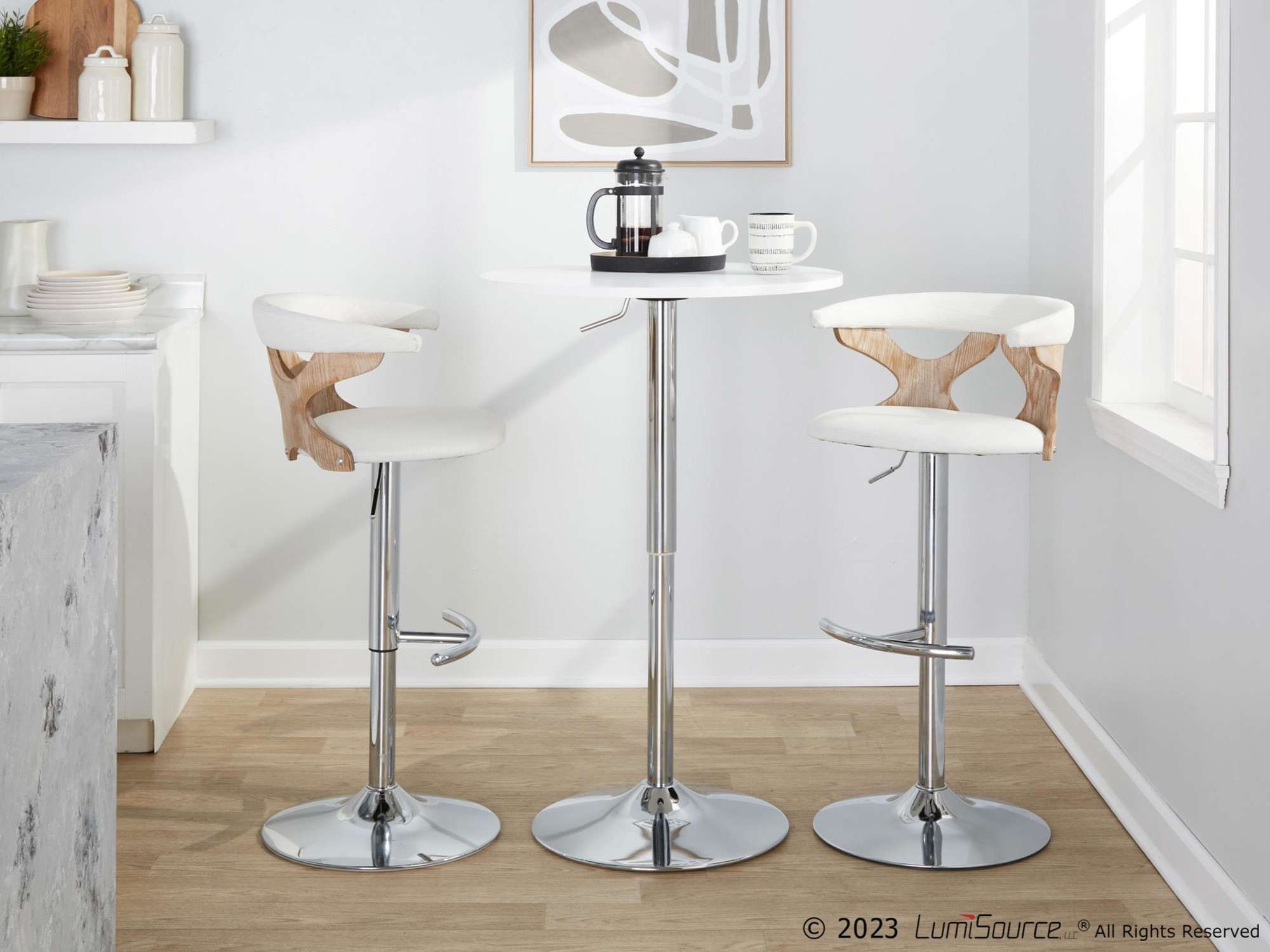 Gardenia-Cream-Swivel-Adjustable-Contemporary-Barstool-Chrome-Set-Set-of-2