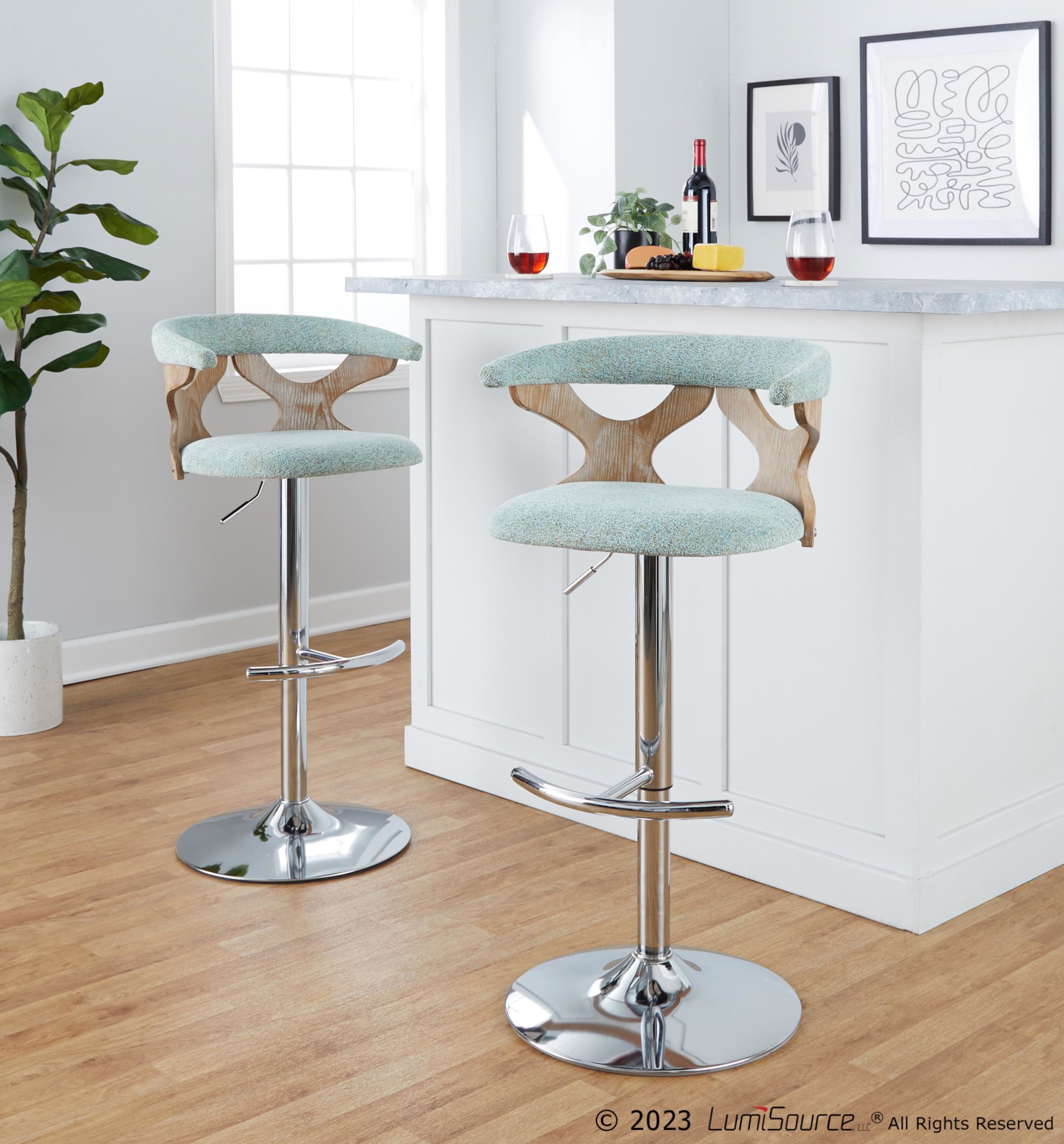 Gardenia-Seafoam-Green-Contemporary-Swivel-Adjustable-Barstool-Set-of-2-2
