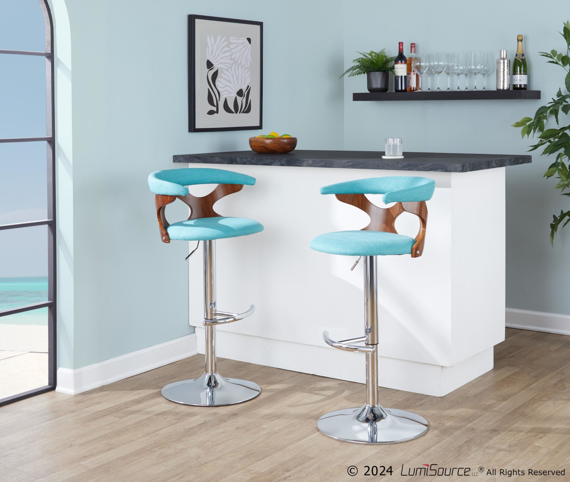 Gardenia-Walnut-and-Teal-Swivel-Mid-Century-Modern-Adjustable-Barstool-2