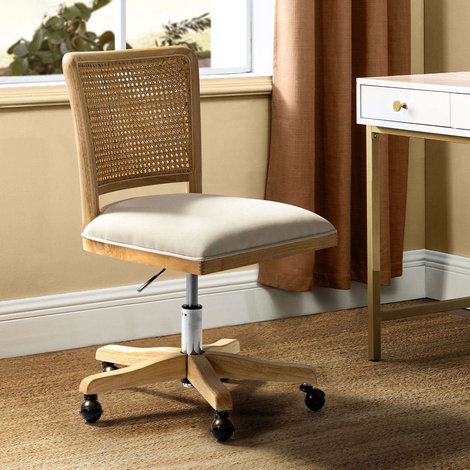 Georgia-Beige-Rattan-Backrest-Swivel-Height-Adjustable-Office-Chair