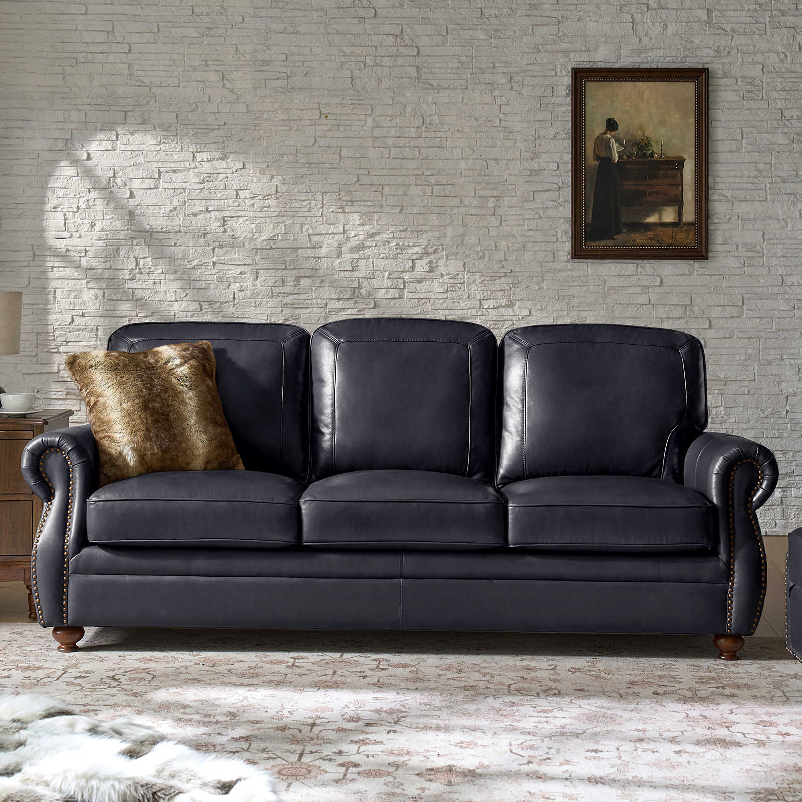 Gerardo-Genuine-Leather-Rolled-Arm-Nailhead-Trim-Sofa-1