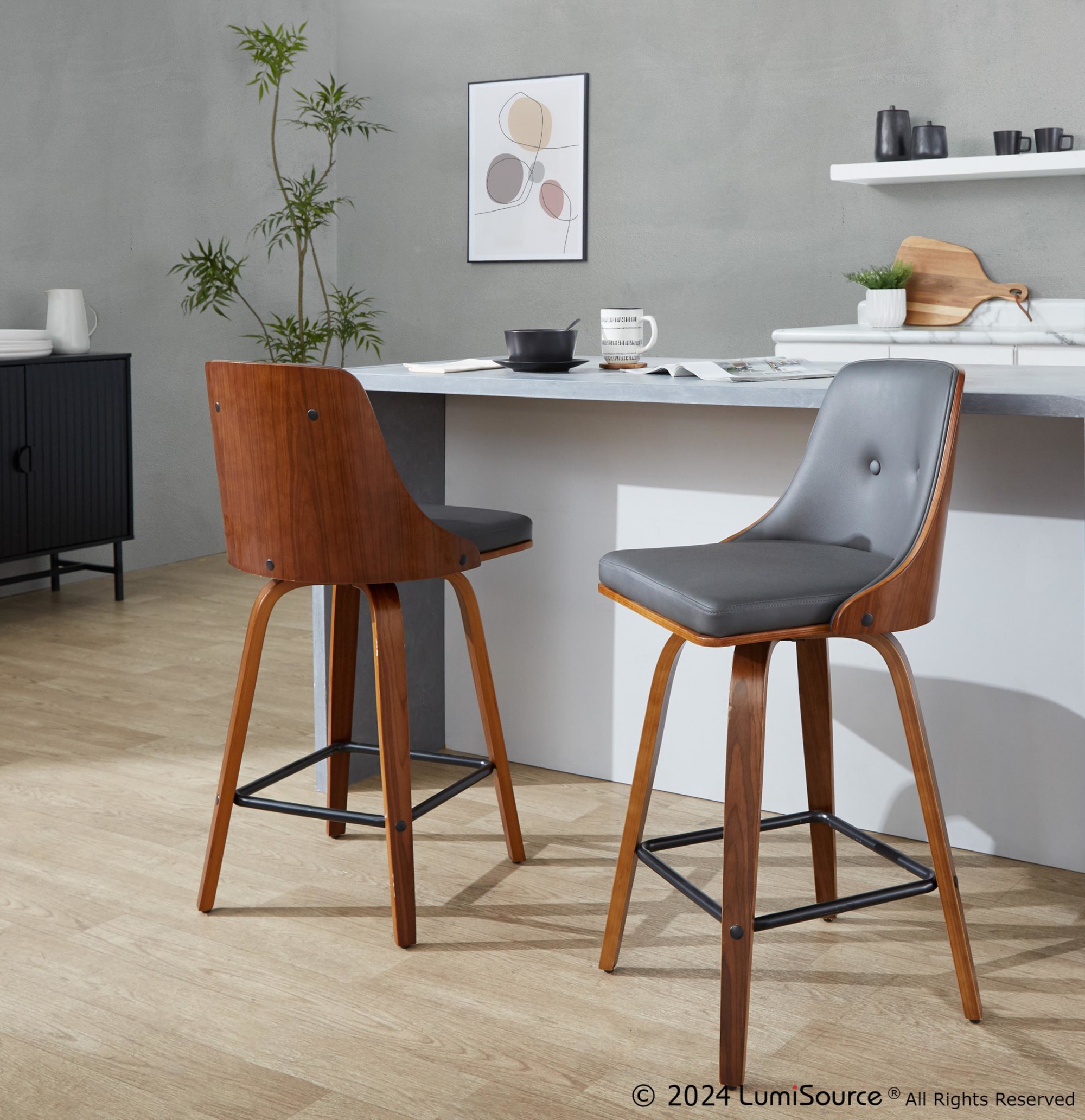 Gianna-26-Inch-Mid-Century-Grey-Faux-Leather-Counter-Stool-Set-of-2