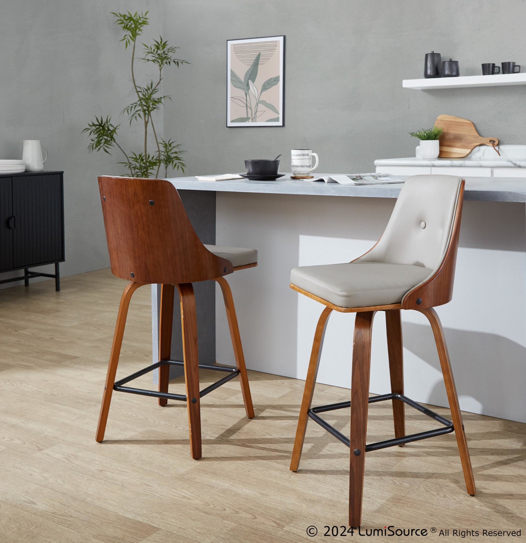 Gianna-26-Inch-Mid-Century-Modern-Walnut-and-Grey-Counter-Stools-Set-of-2