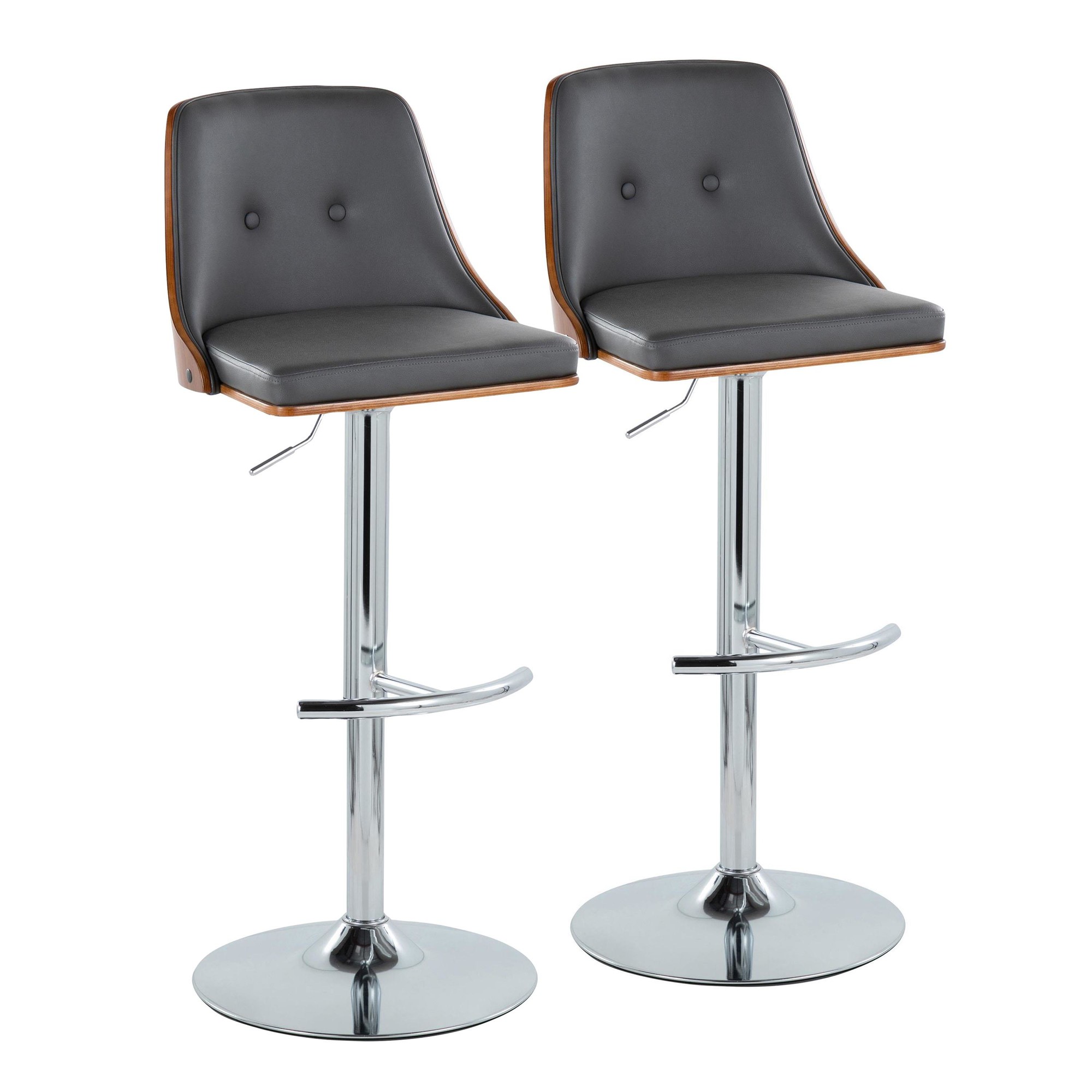 Gianna-Grey-Faux-Leather-Walnut-Mid-Century-Modern-Barstools-Set-of-2-4