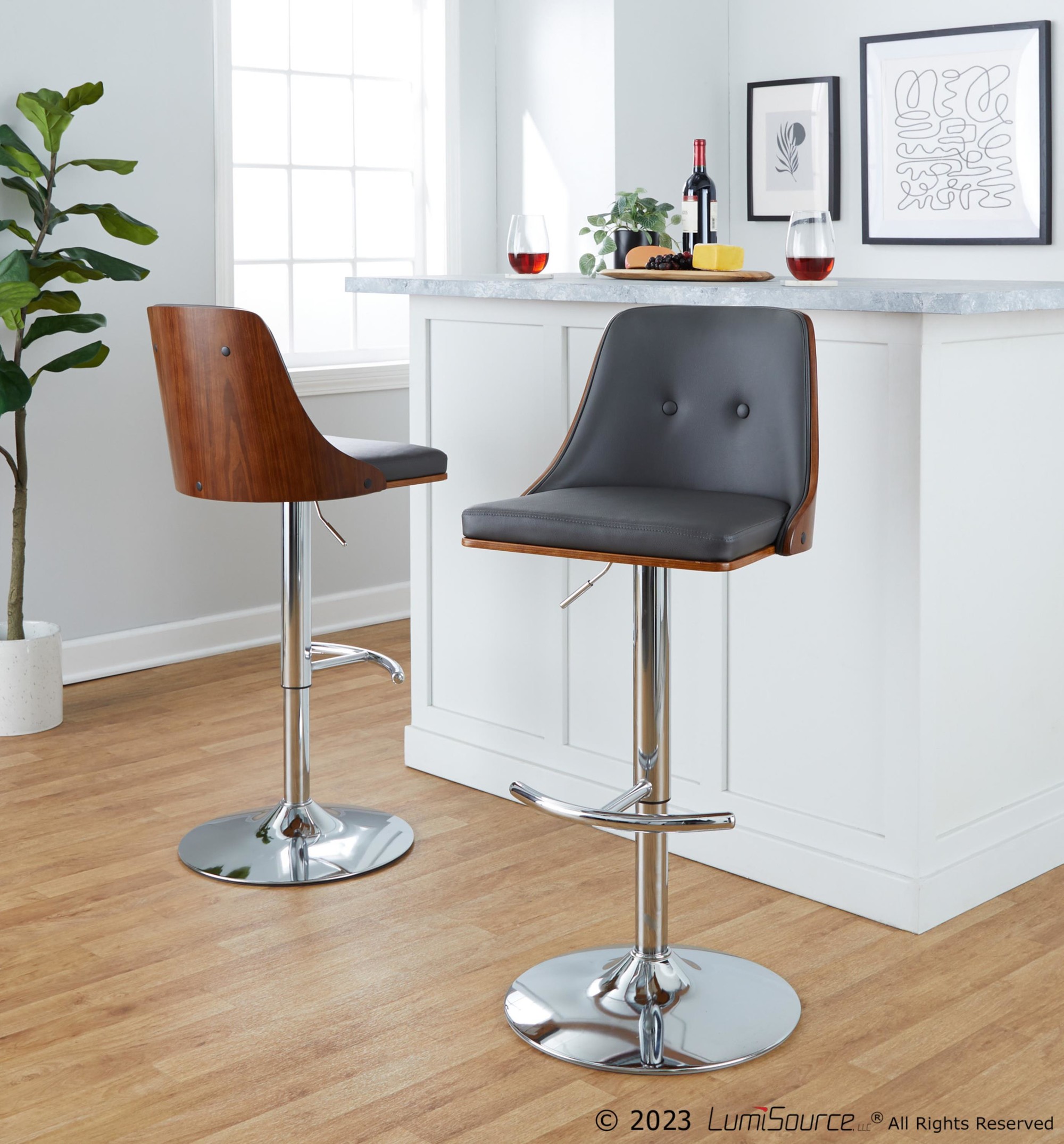 Gianna-Grey-Faux-Leather-Walnut-Mid-Century-Modern-Barstools-Set-of-2