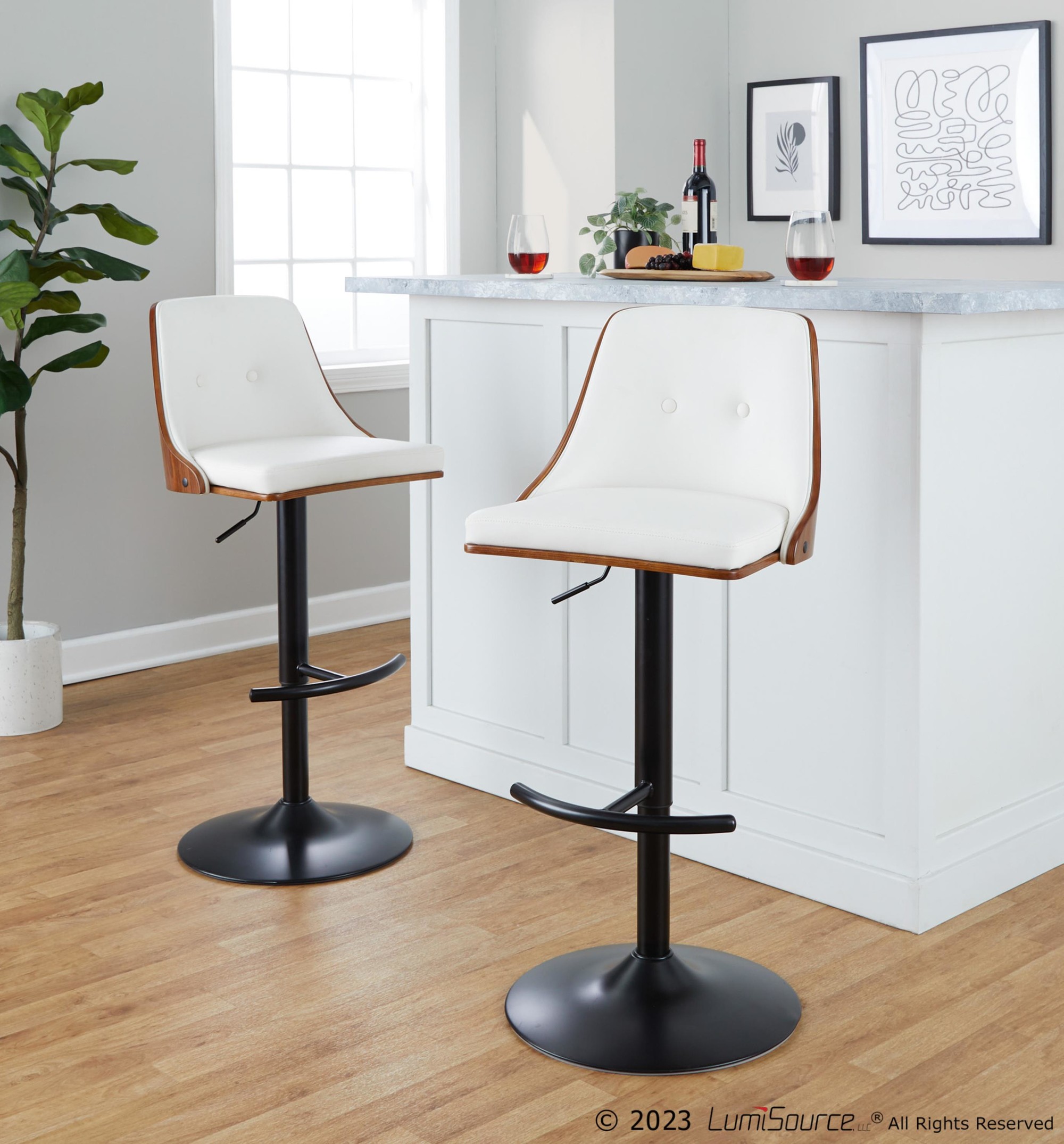 Gianna-Mid-Century-Modern-Walnut-and-White-Barstools-Set-of-2