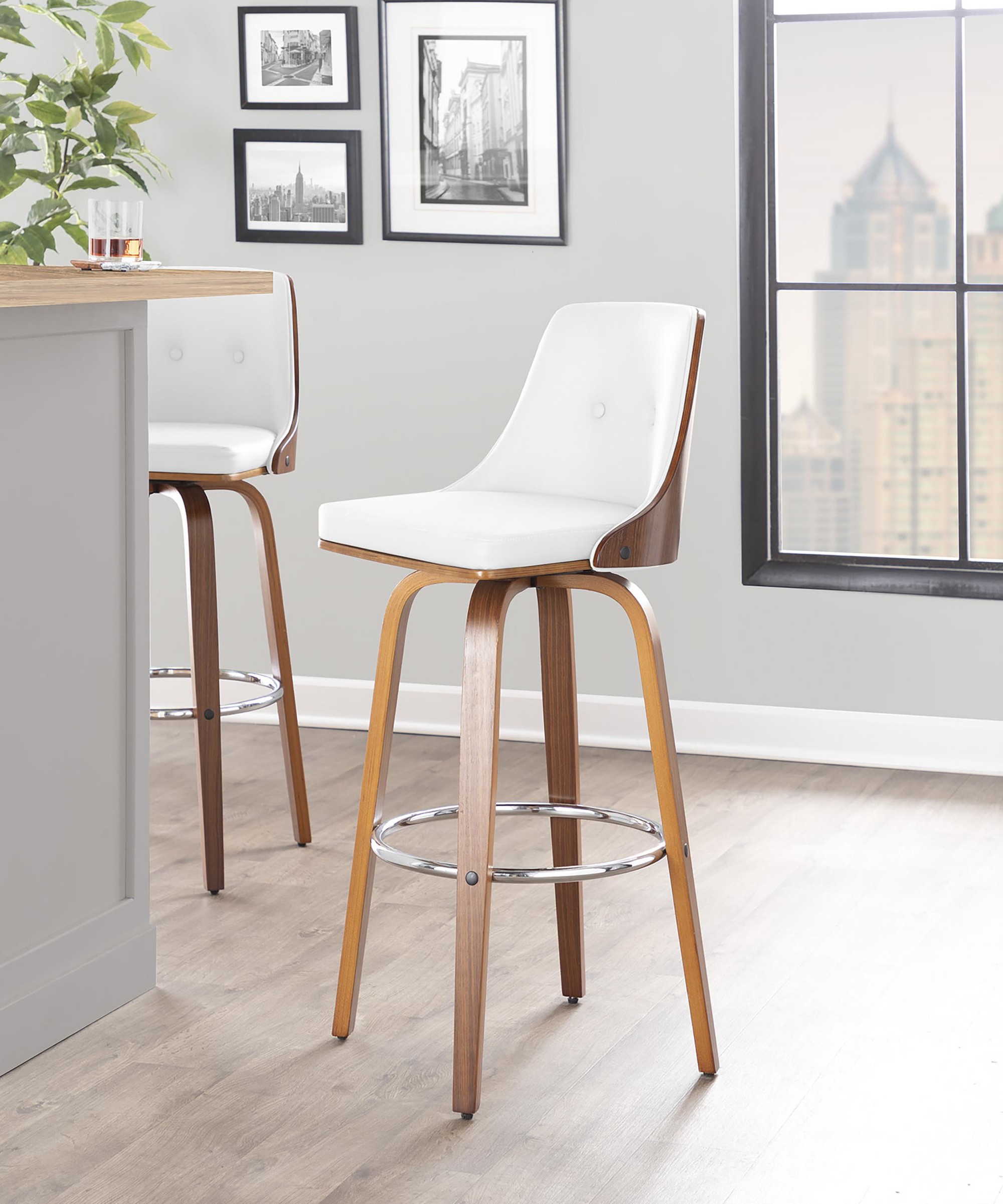 Gianna-Walnut-Wood-White-Faux-Leather-Mid-Century-Barstool-Set-of-2