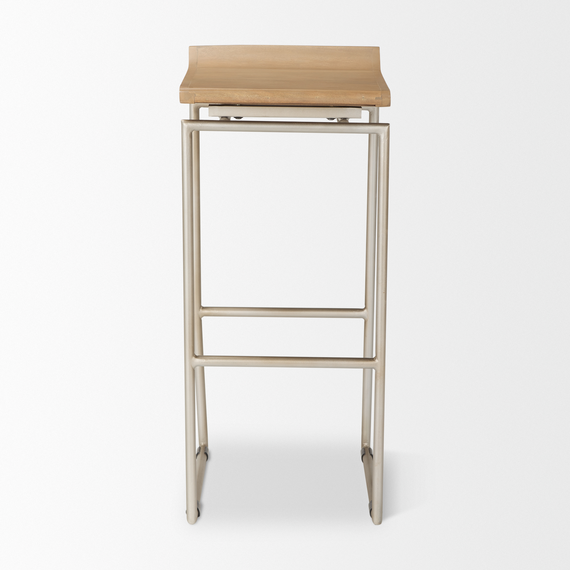 Givens-14.0L-x-15.8W-x-31.8H-Brown-Wood-WSilver-Metal-Frame-Bar-Stool-2