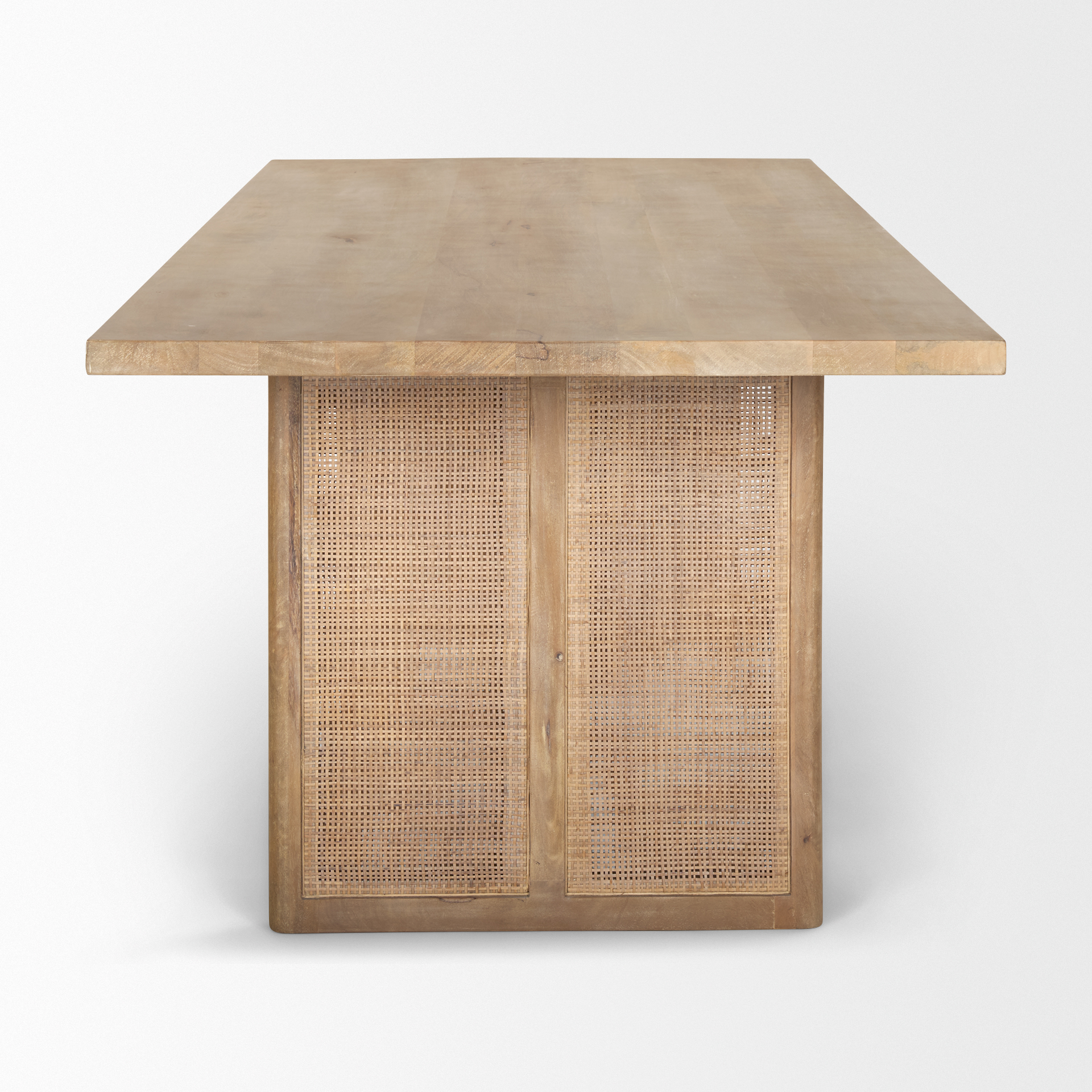 Grier-84L-Light-Brown-Wood-w-Cane-Dining-Table-3