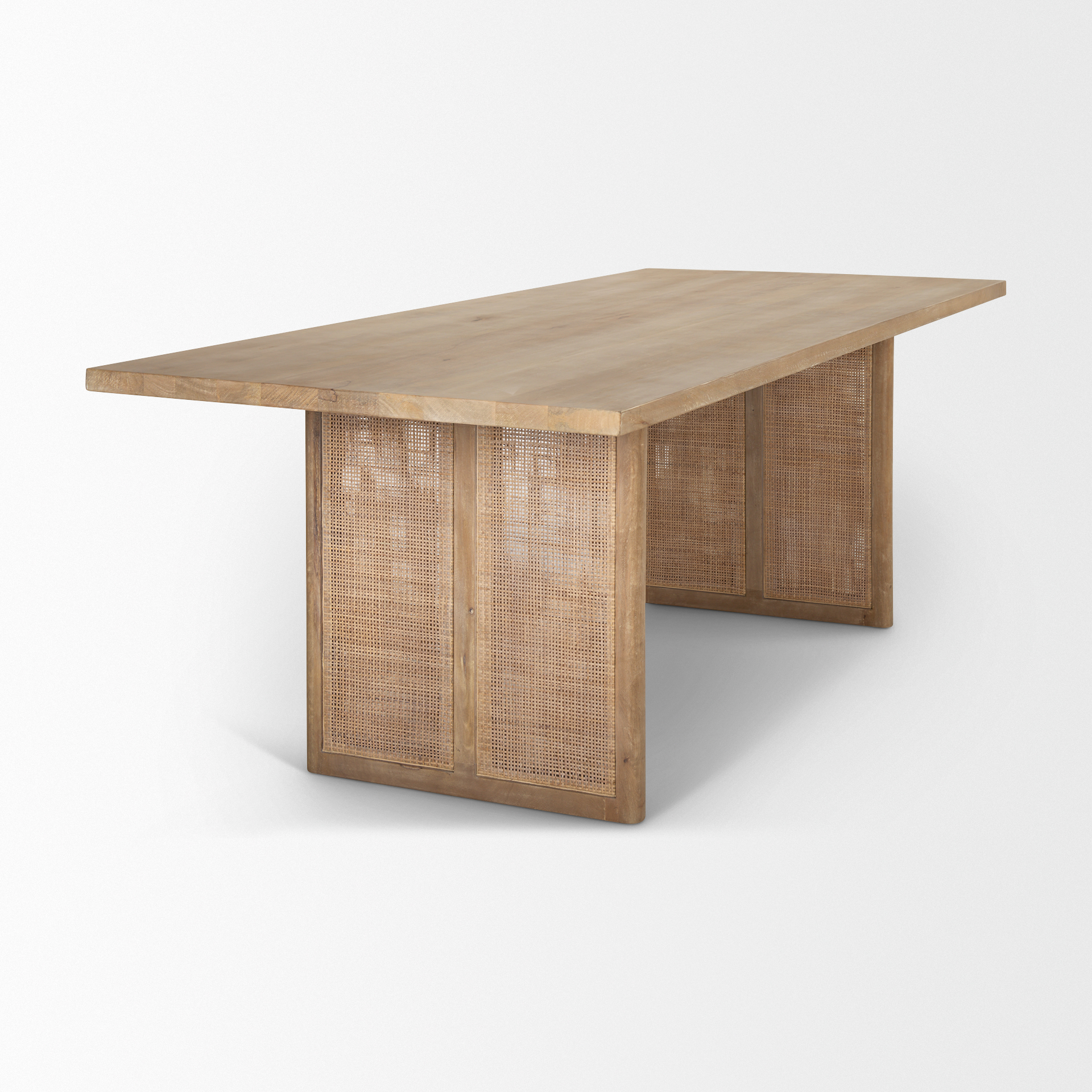Grier-84L-Light-Brown-Wood-w-Cane-Dining-Table-4