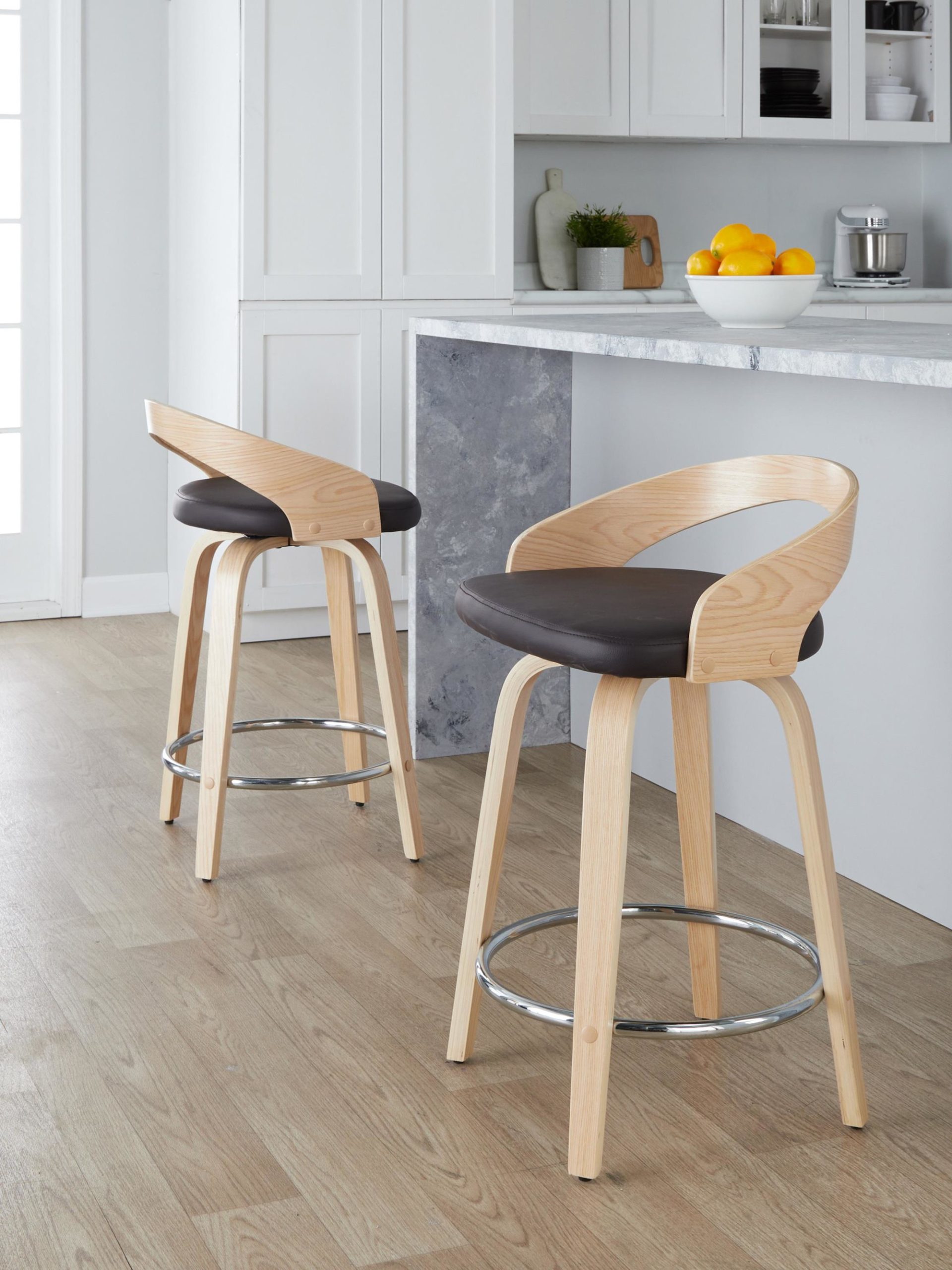 Grotto-24-Brown-Faux-Leather-Contemporary-Swivel-Stools-Set-of-2