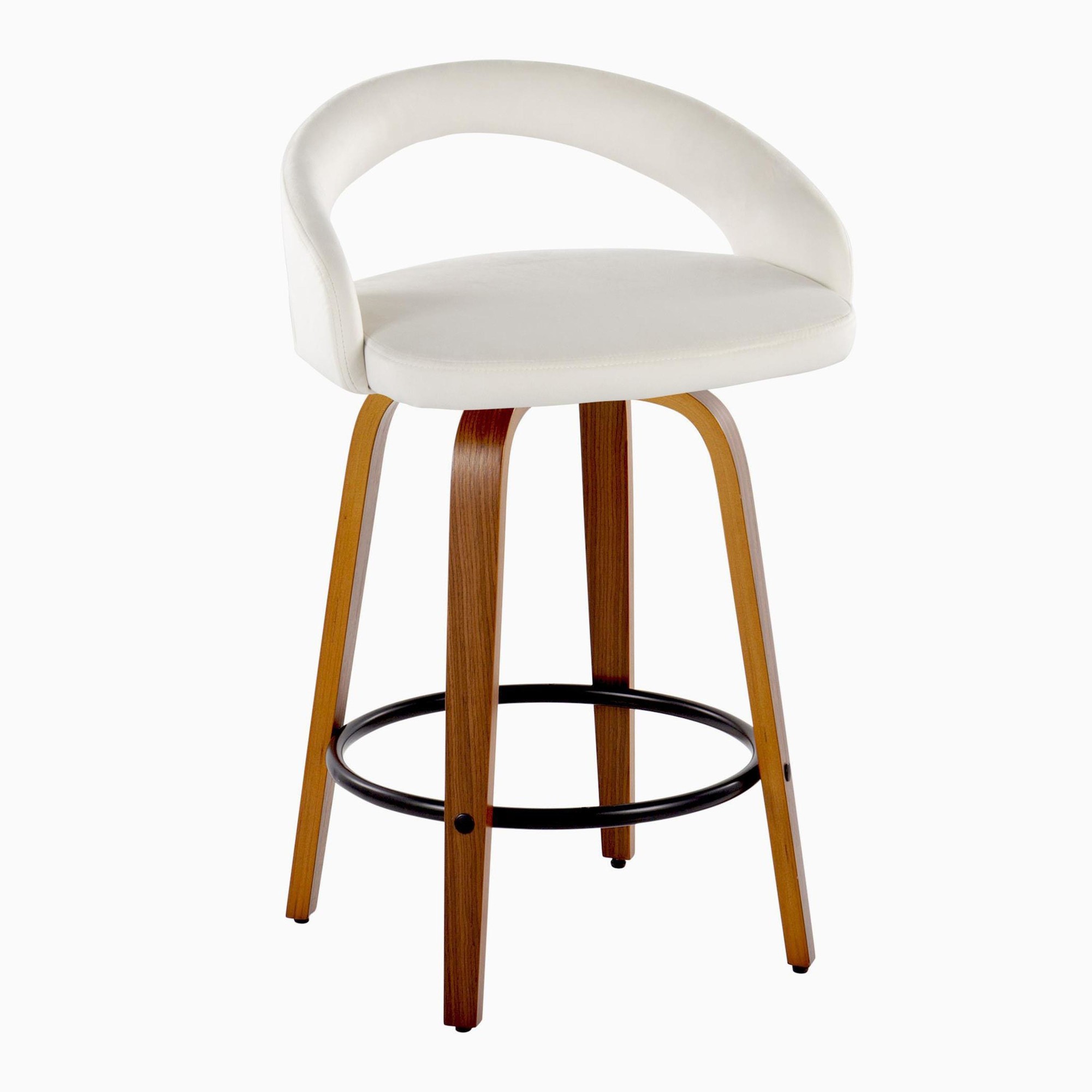 Grotto-26-Walnut-Wood-White-Velvet-Contemporary-Swivel-Stool-Set-of-2-1
