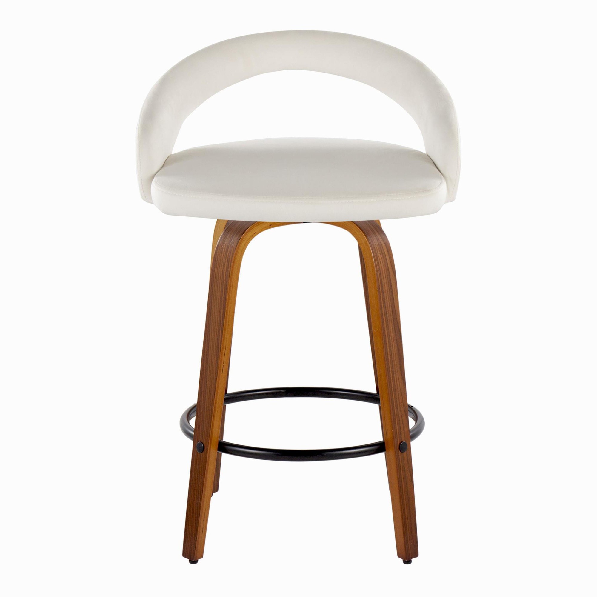 Grotto-26-Walnut-Wood-White-Velvet-Contemporary-Swivel-Stool-Set-of-2-5