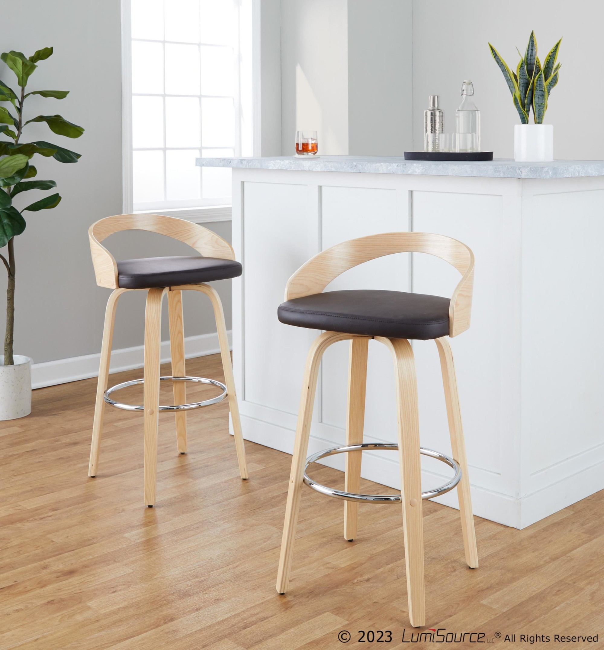 Grotto-30-Contemporary-Brown-Swivel-Barstools-Set-of-2-3