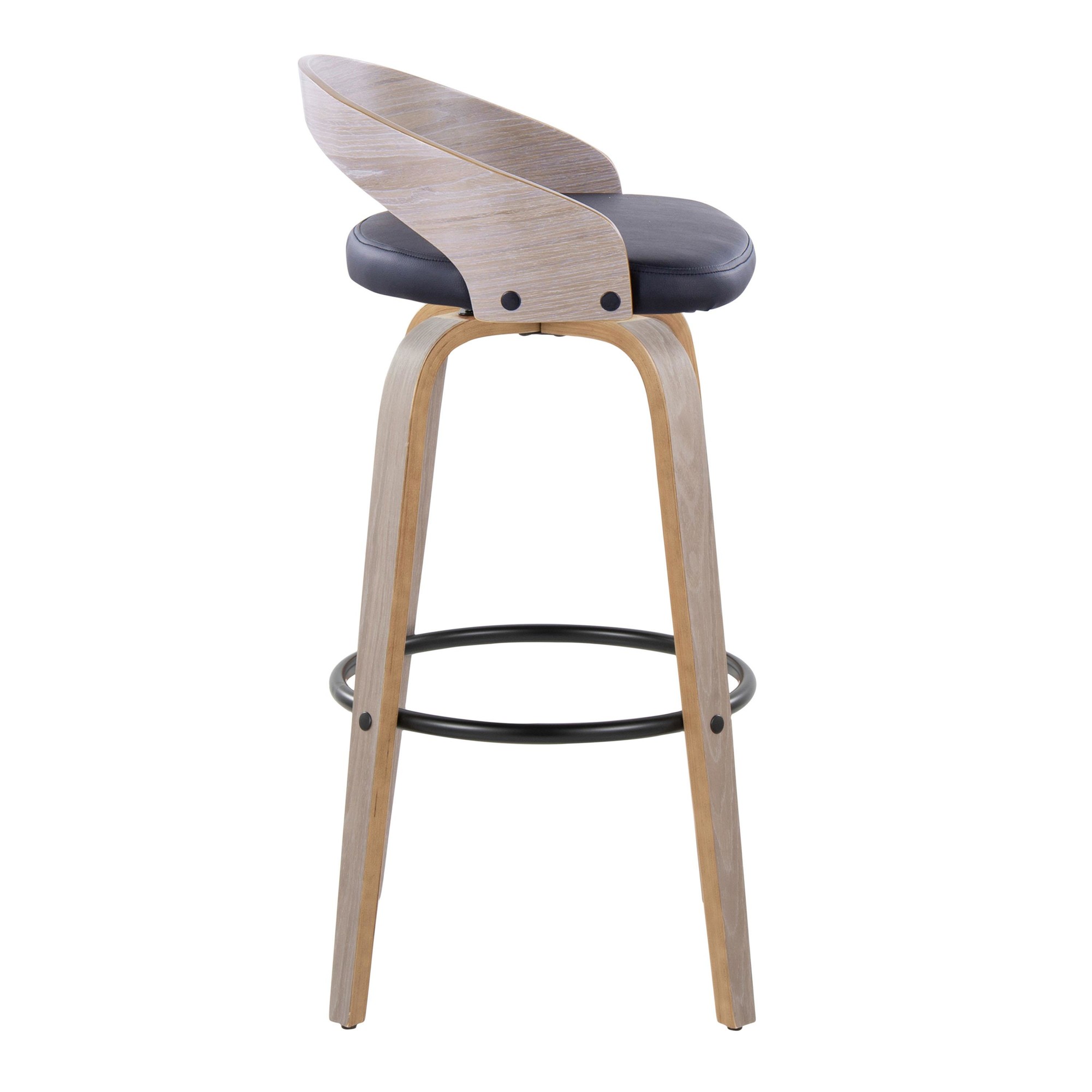 Grotto-30-Contemporary-Swivel-Barstools-Light-GreyBlack-Set-of-2-6