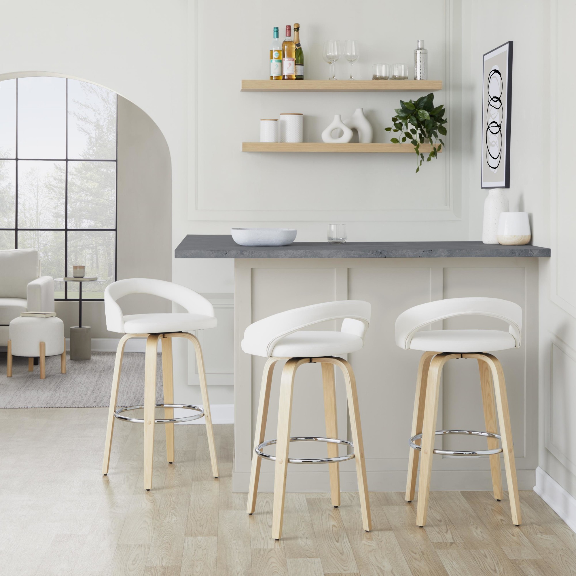Grotto-30-Inch-Contemporary-White-Velvet-Swivel-Barstools-Set-of-2