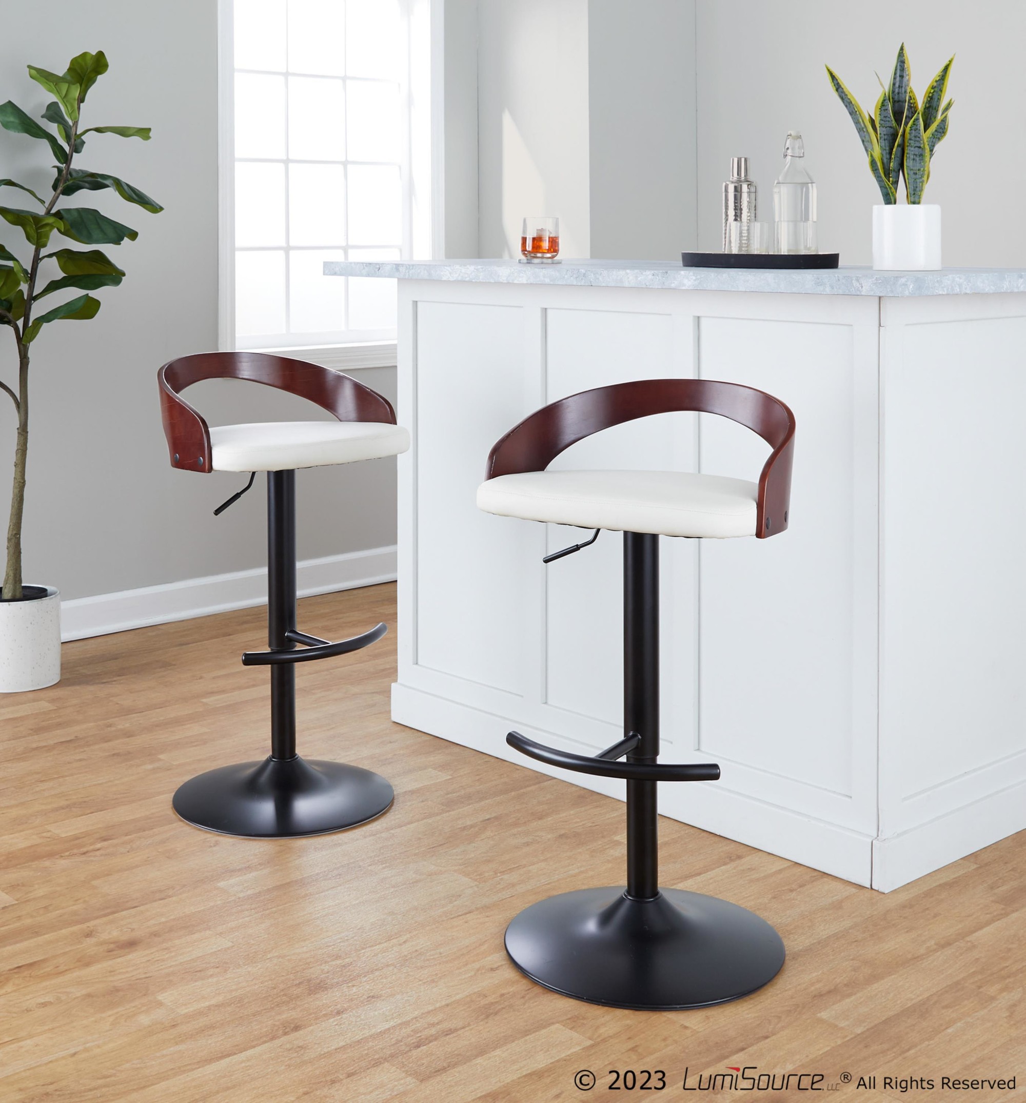 Grotto-Black-Adjustable-Swivel-Contemporary-Barstools-Set-of-2