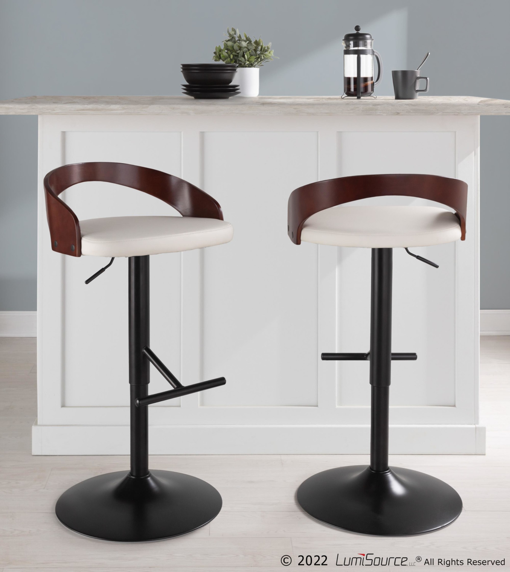 Grotto-Black-Metal-White-Faux-Leather-Adjustable-Barstool-Set-of-2