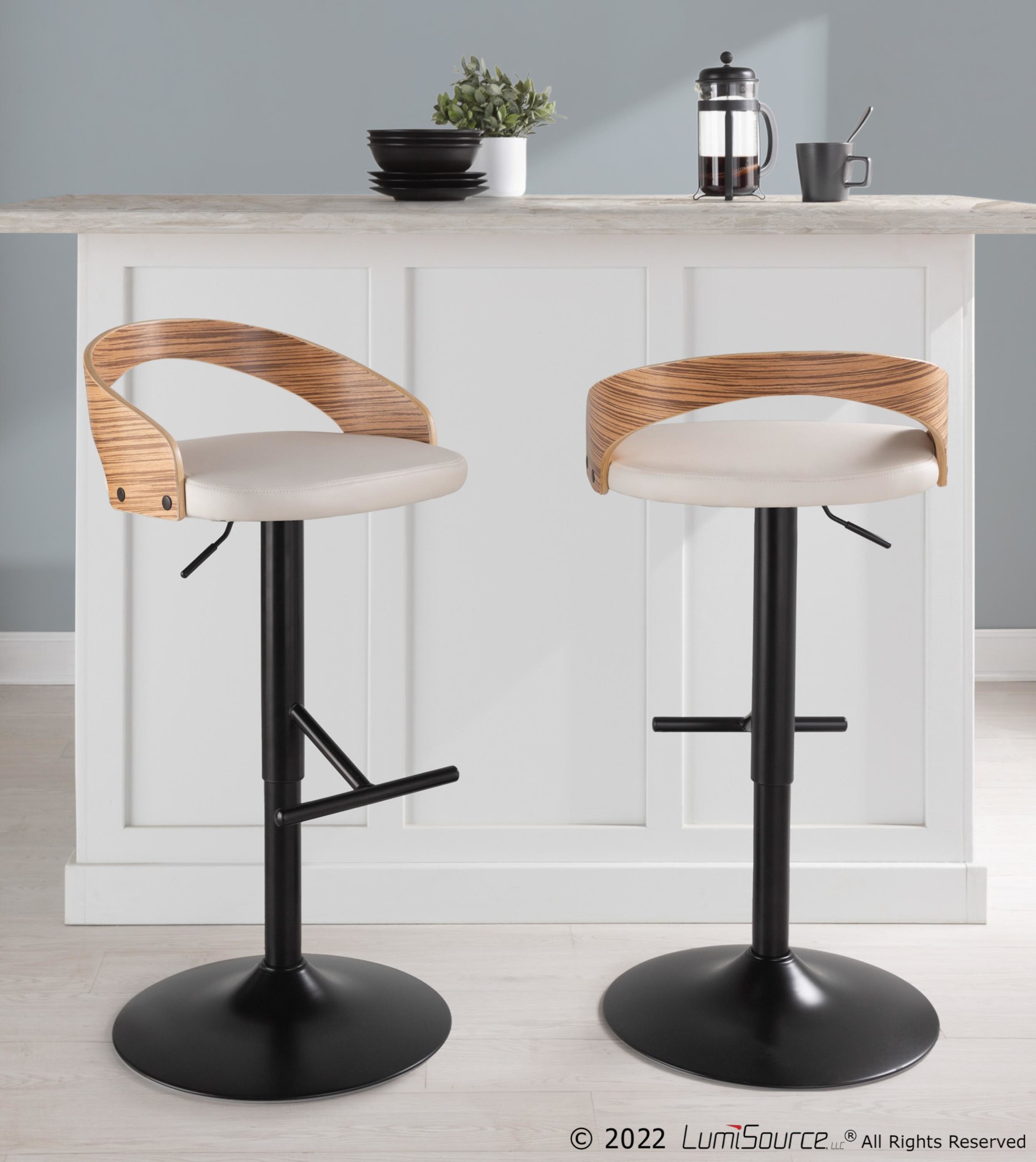 Grotto-Black-Metal-Zebra-Wood-White-Faux-Leather-Barstool-Set-of-2