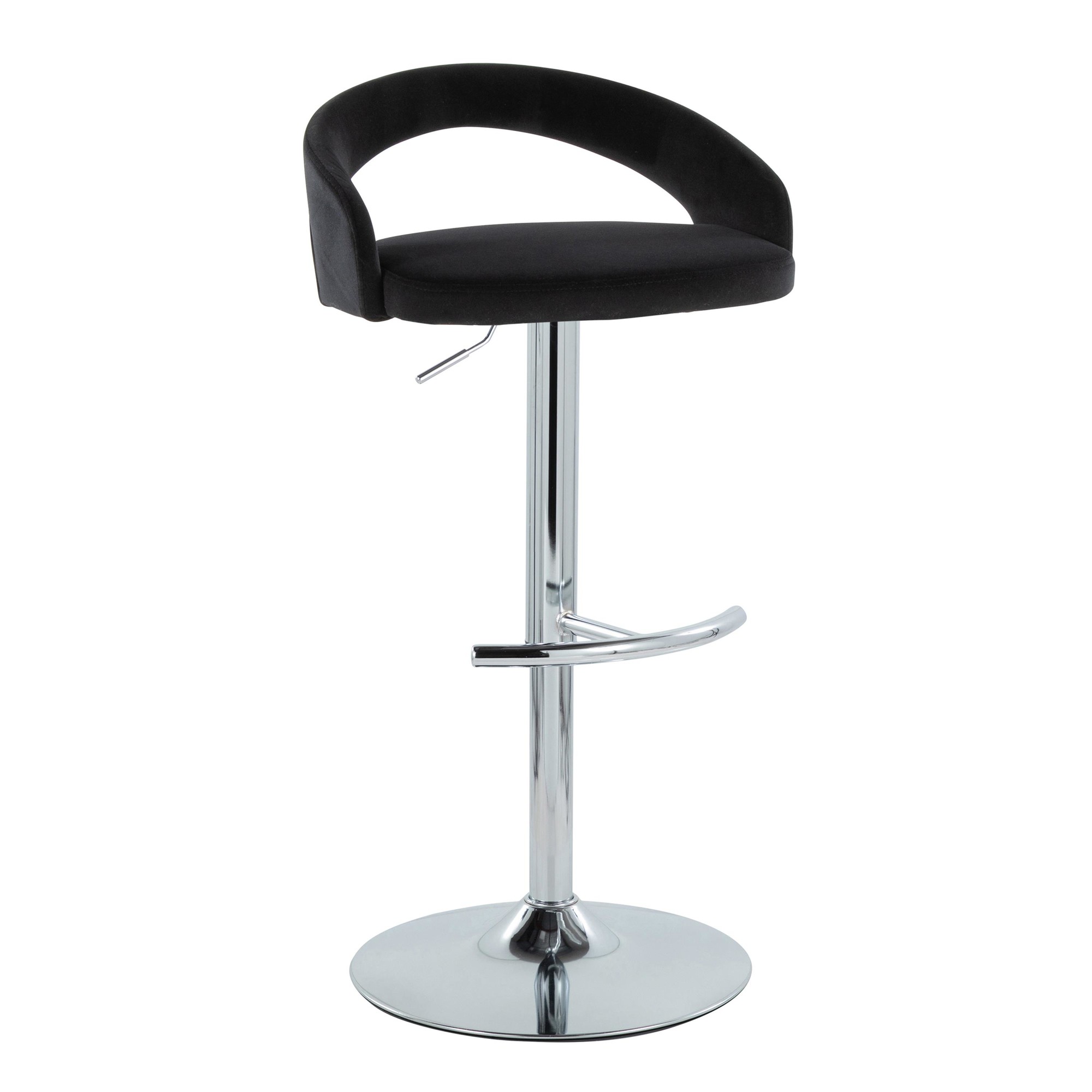 Grotto-Black-Velvet-Chrome-Contemporary-Adjustable-Barstools-Set-of-2-3