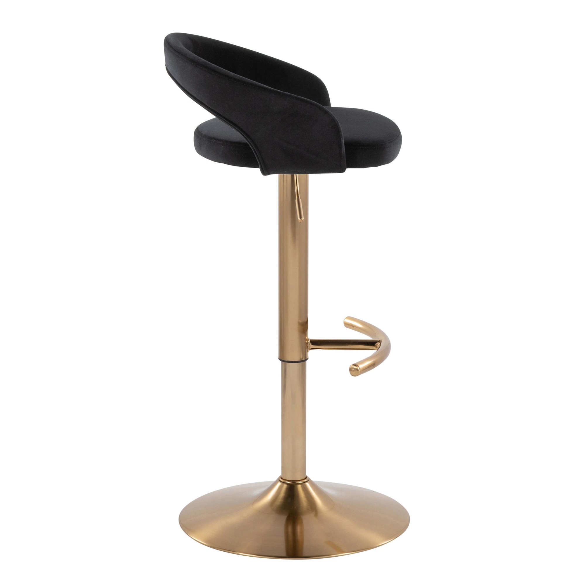 Grotto-Black-Velvet-Gold-Contemporary-Adjustable-Barstools-Set-of-2-4