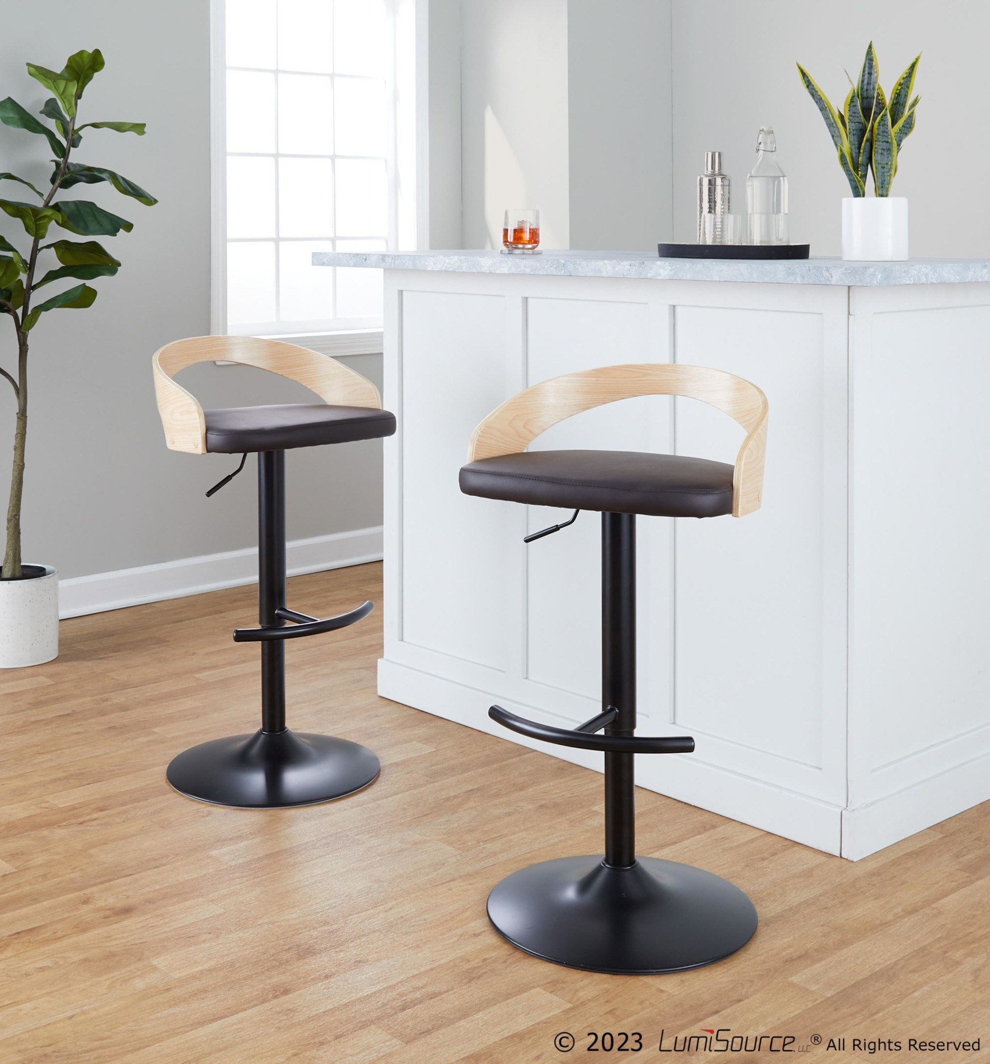 Grotto-Brown-Faux-Leather-Adjustable-Swivel-Barstools-Set-of-2