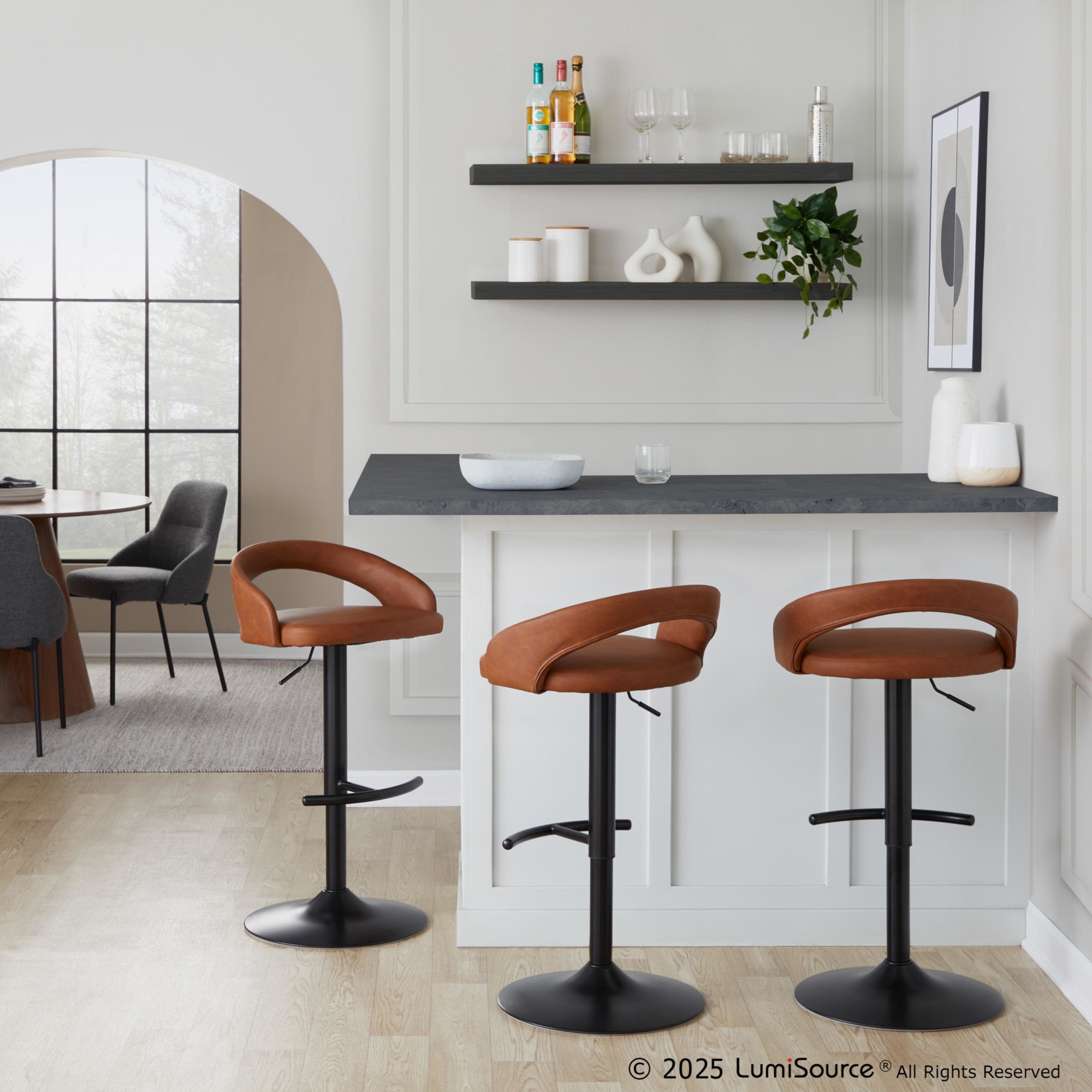 Grotto-Camel-Faux-Leather-Black-Metal-Contemporary-Barstools-Set-of-2