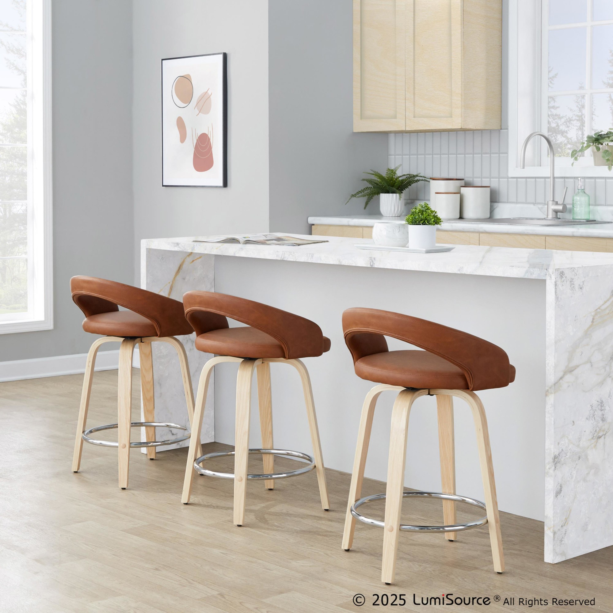 Grotto-Camel-Faux-Leather-Swivel-Counter-Stool-Set-of-2