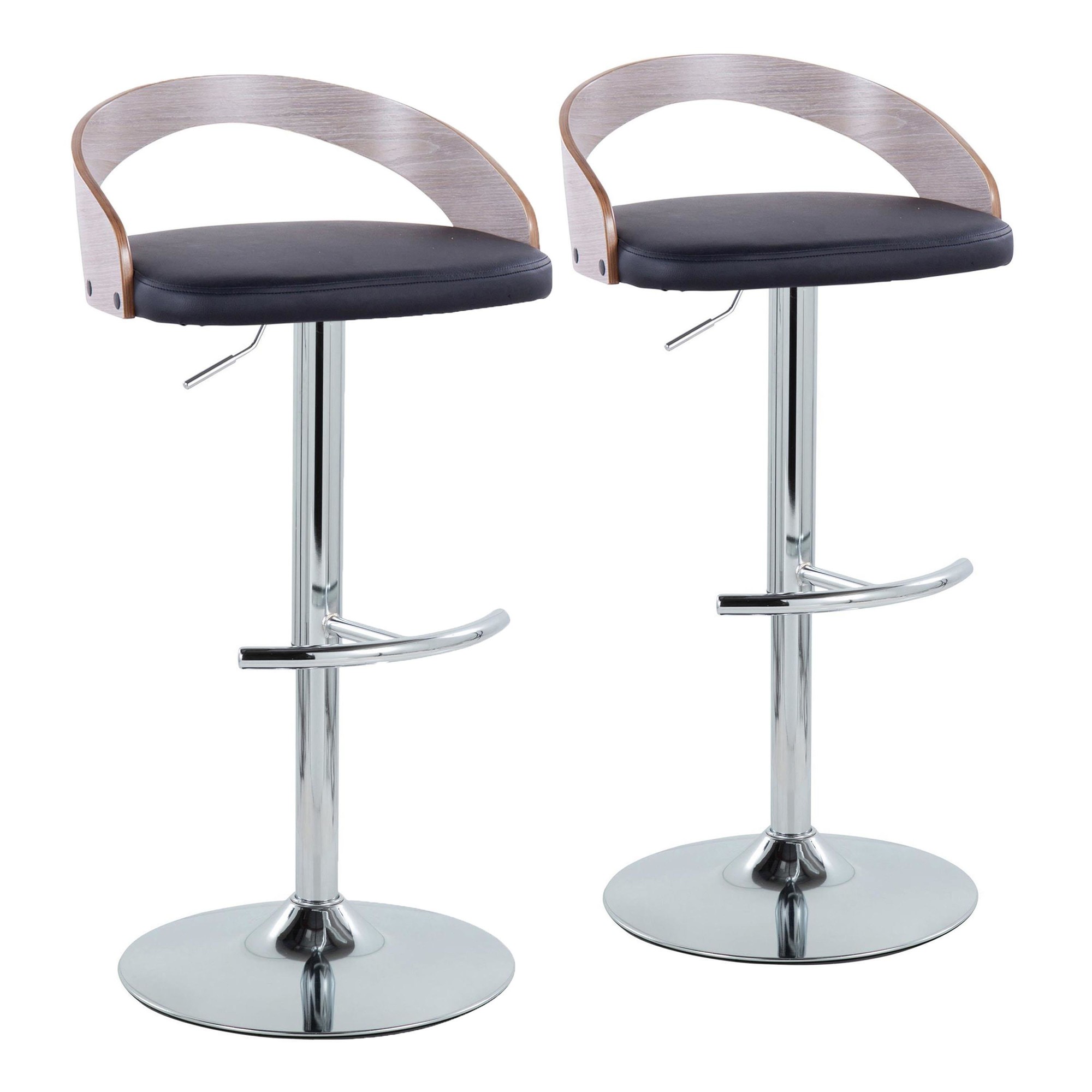 Grotto-Chrome-Black-Faux-Leather-Adjustable-Swivel-Barstool-Set-of-2-4