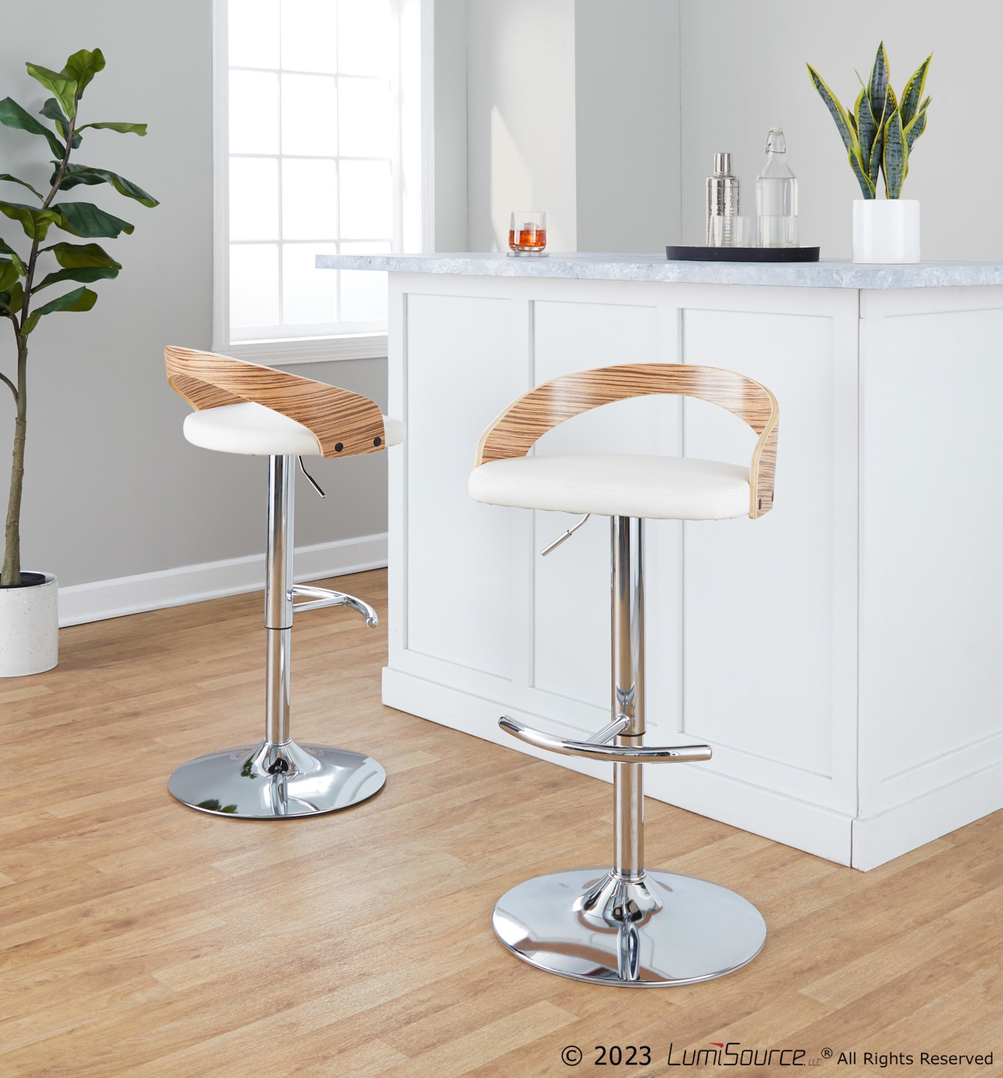 Grotto-Chrome-Zebra-Wood-White-Faux-Leather-Swivel-Barstools-Set-of-2-1
