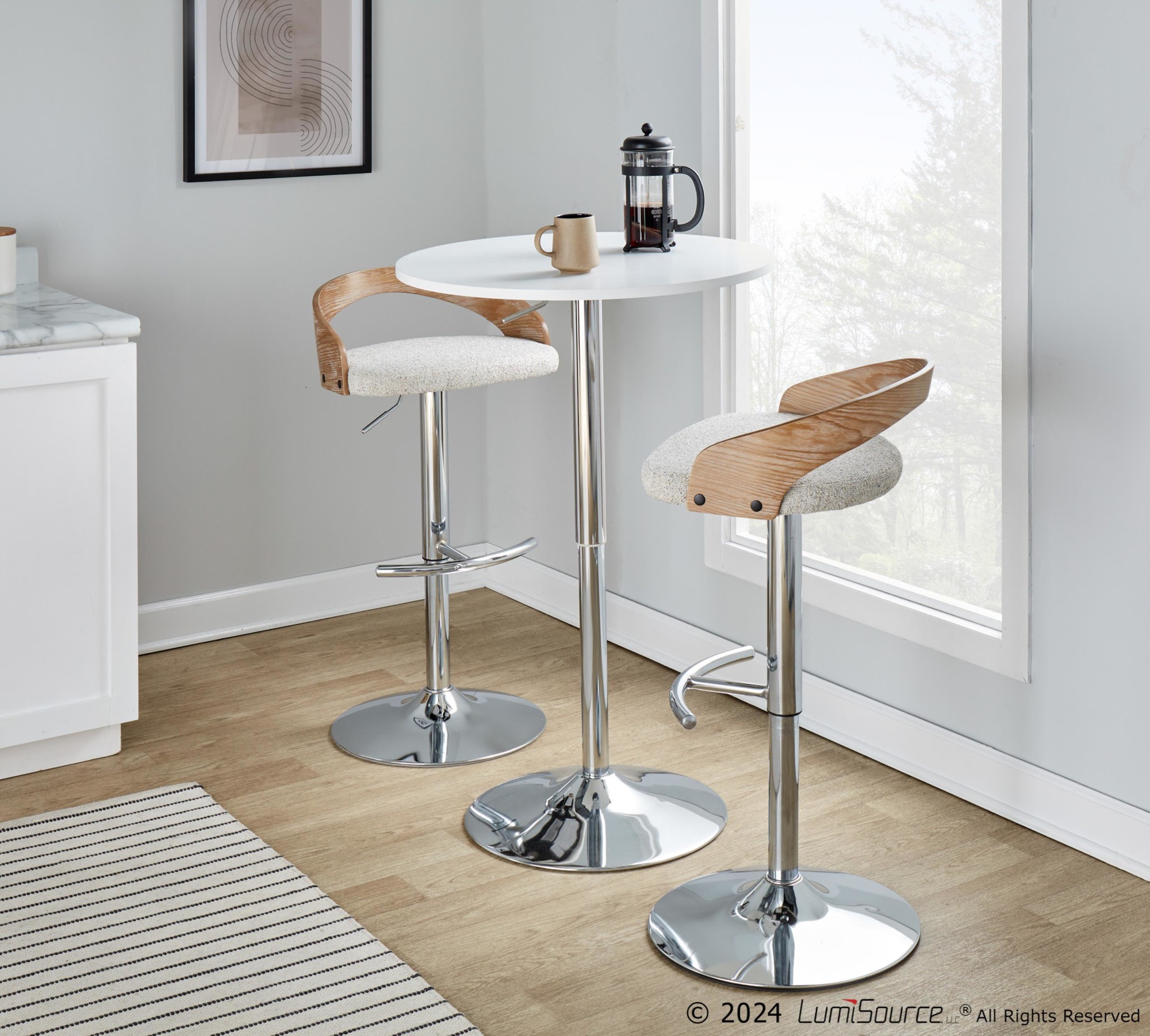 Grotto-Chrome-and-Oat-Fabric-Swivel-Barstools-Set-of-2