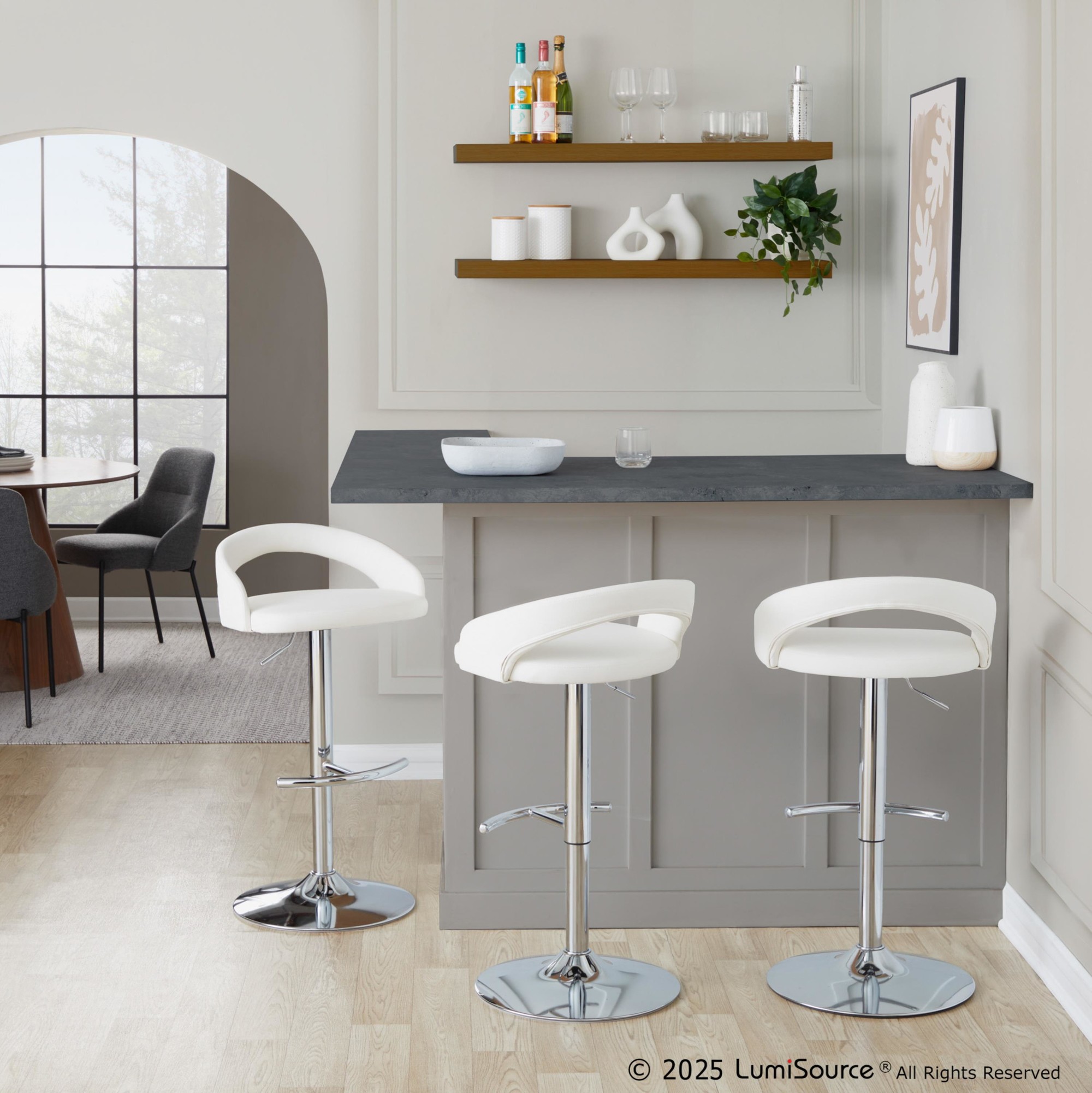 Grotto-Contemporary-Adjustable-Barstool-White-Faux-Leather-Chrome-Set-of-2-Set-of-2-1