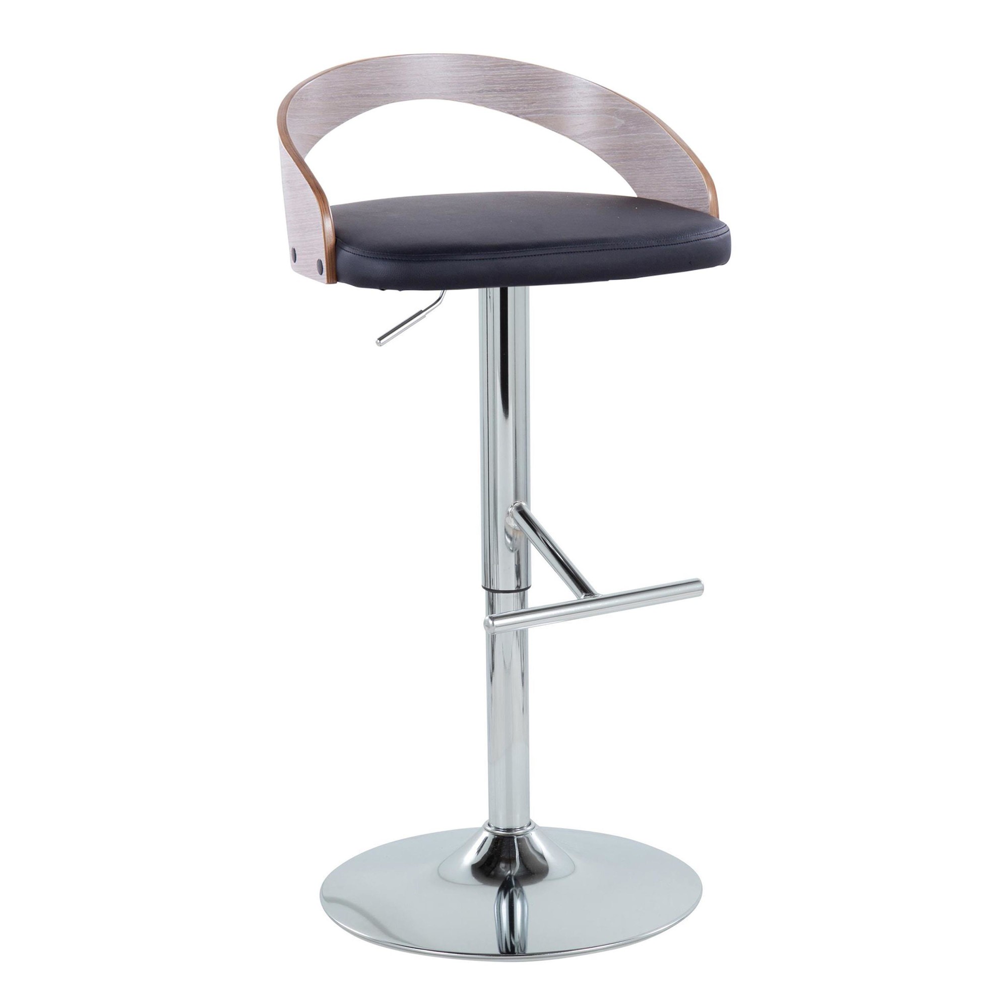 Grotto-Contemporary-Chrome-and-Black-Adjustable-Barstools-Set-of-2-2