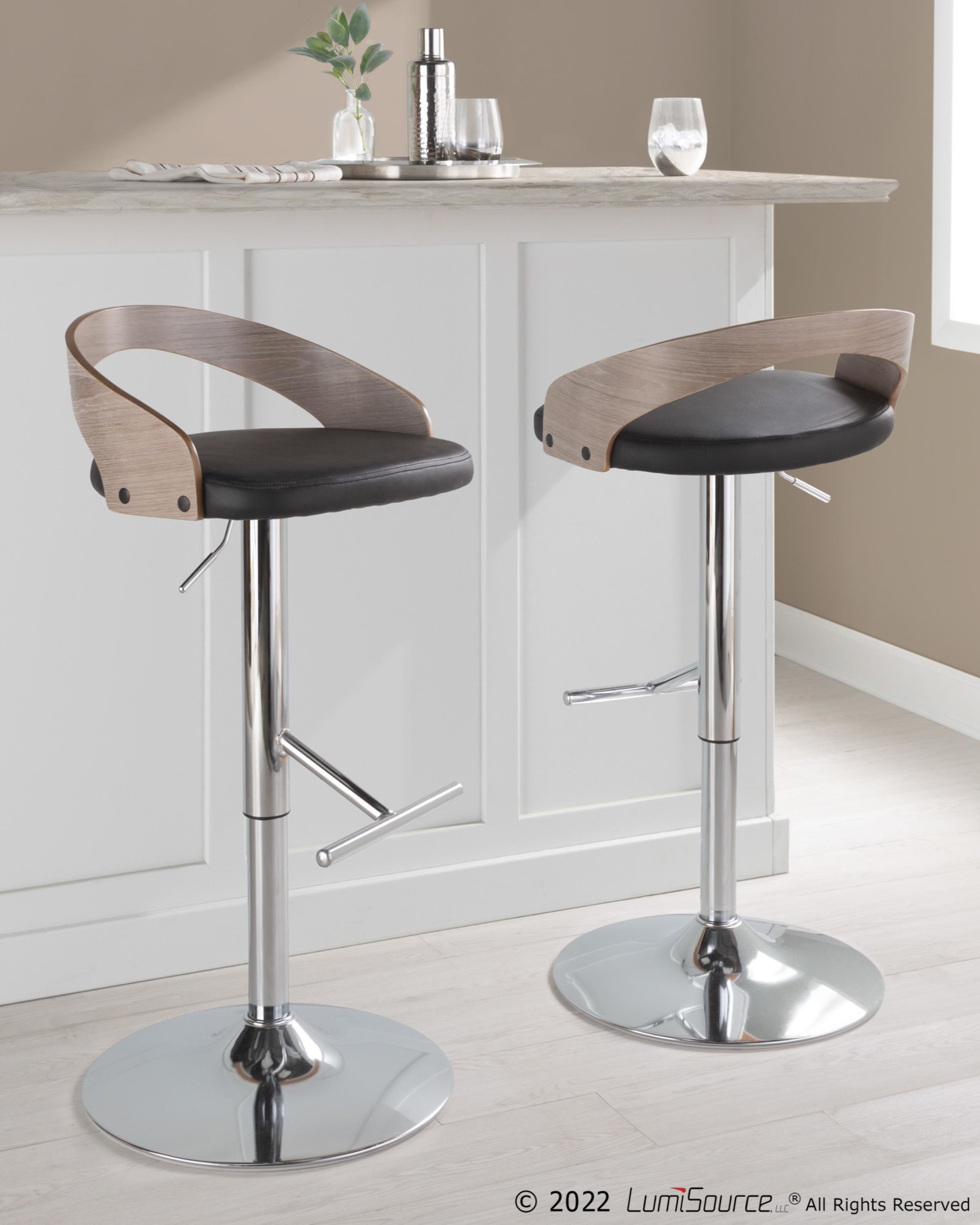 Grotto-Contemporary-Chrome-and-Black-Adjustable-Barstools-Set-of-2