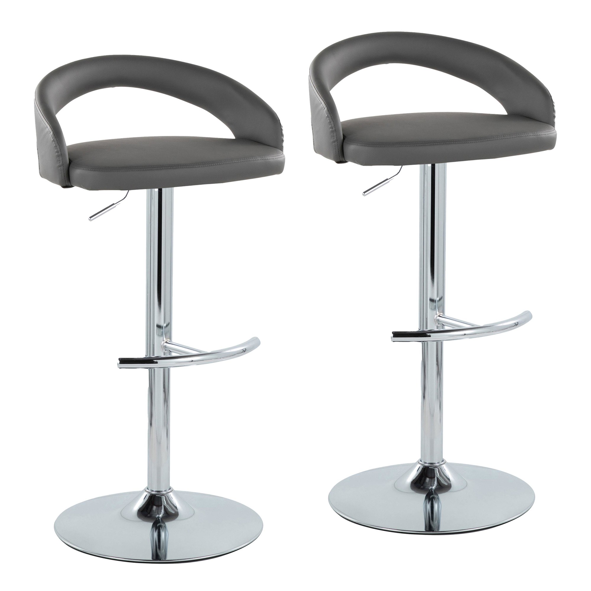 Grotto-Grey-Faux-Leather-Chrome-Contemporary-Adjustable-Barstools-Set-of-2-2
