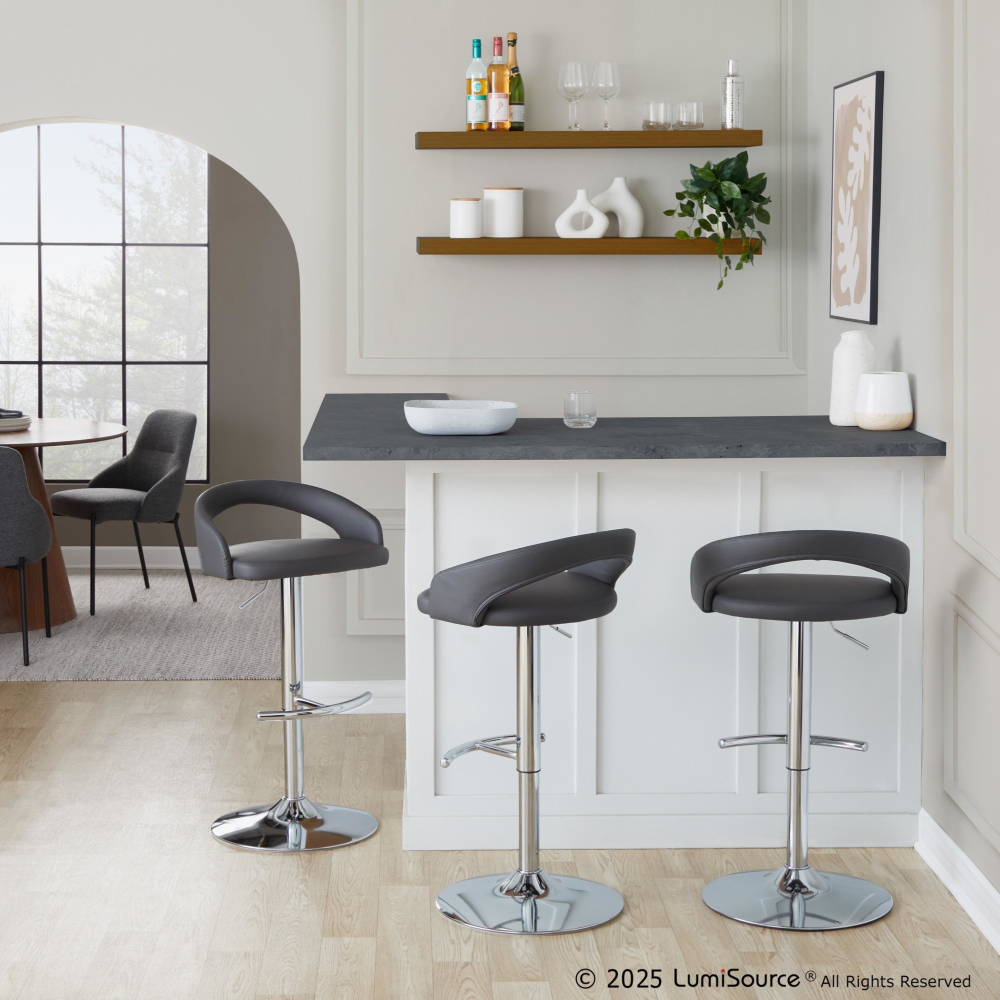 Grotto-Grey-Faux-Leather-Chrome-Contemporary-Adjustable-Barstools-Set-of-2