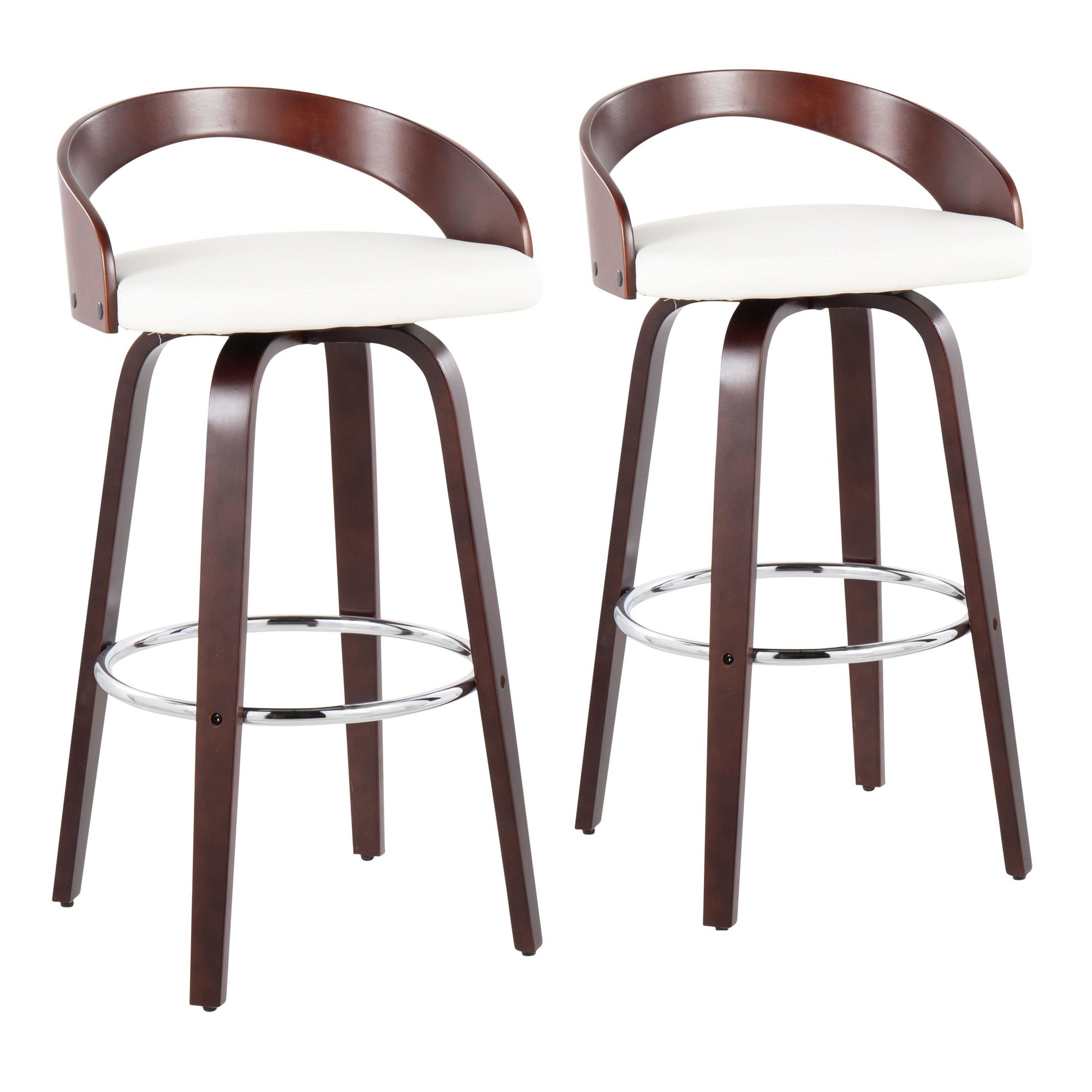 Grotto-Mahogany-White-Swivel-Mid-Century-Modern-Bar-Stool-Set-of-2-4