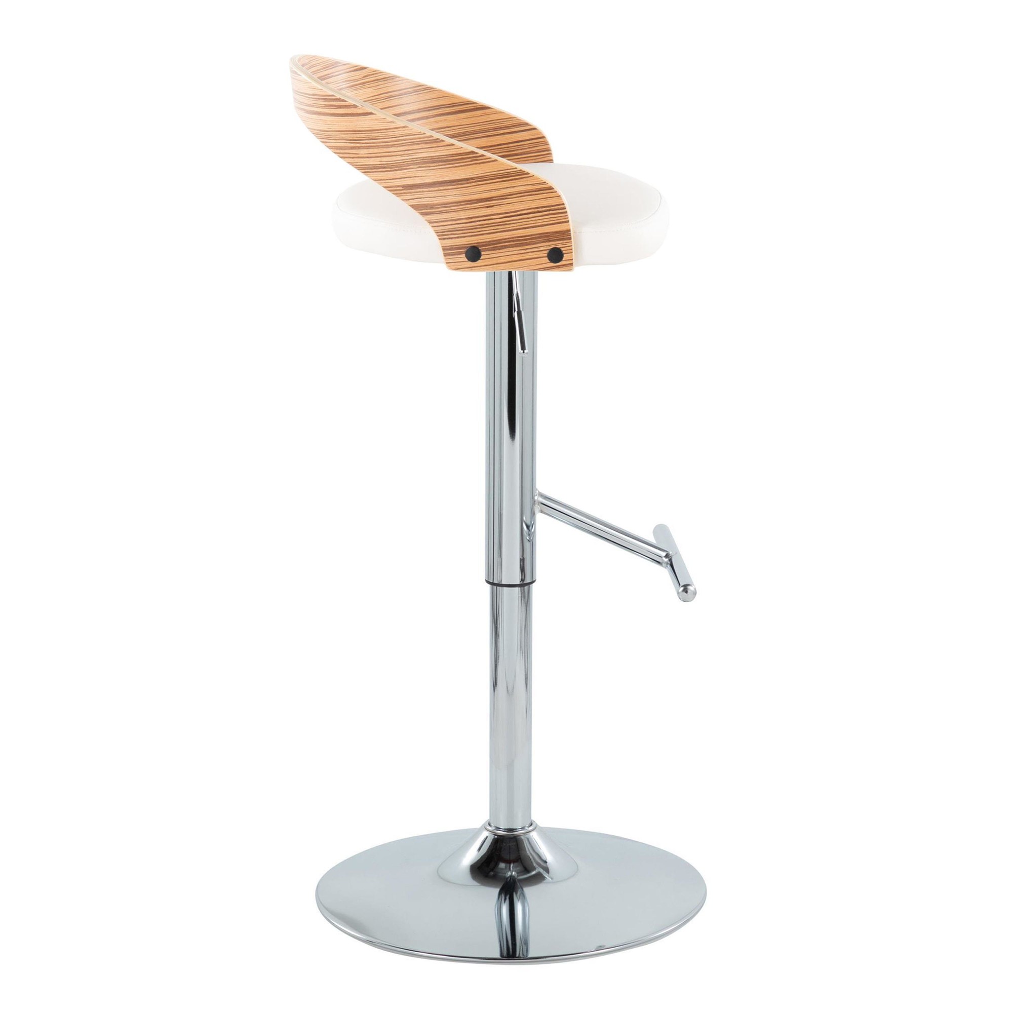 Grotto-Mid-Century-Modern-Adjustable-Chrome-Barstool-ZebraWhite-Set-of-2-4