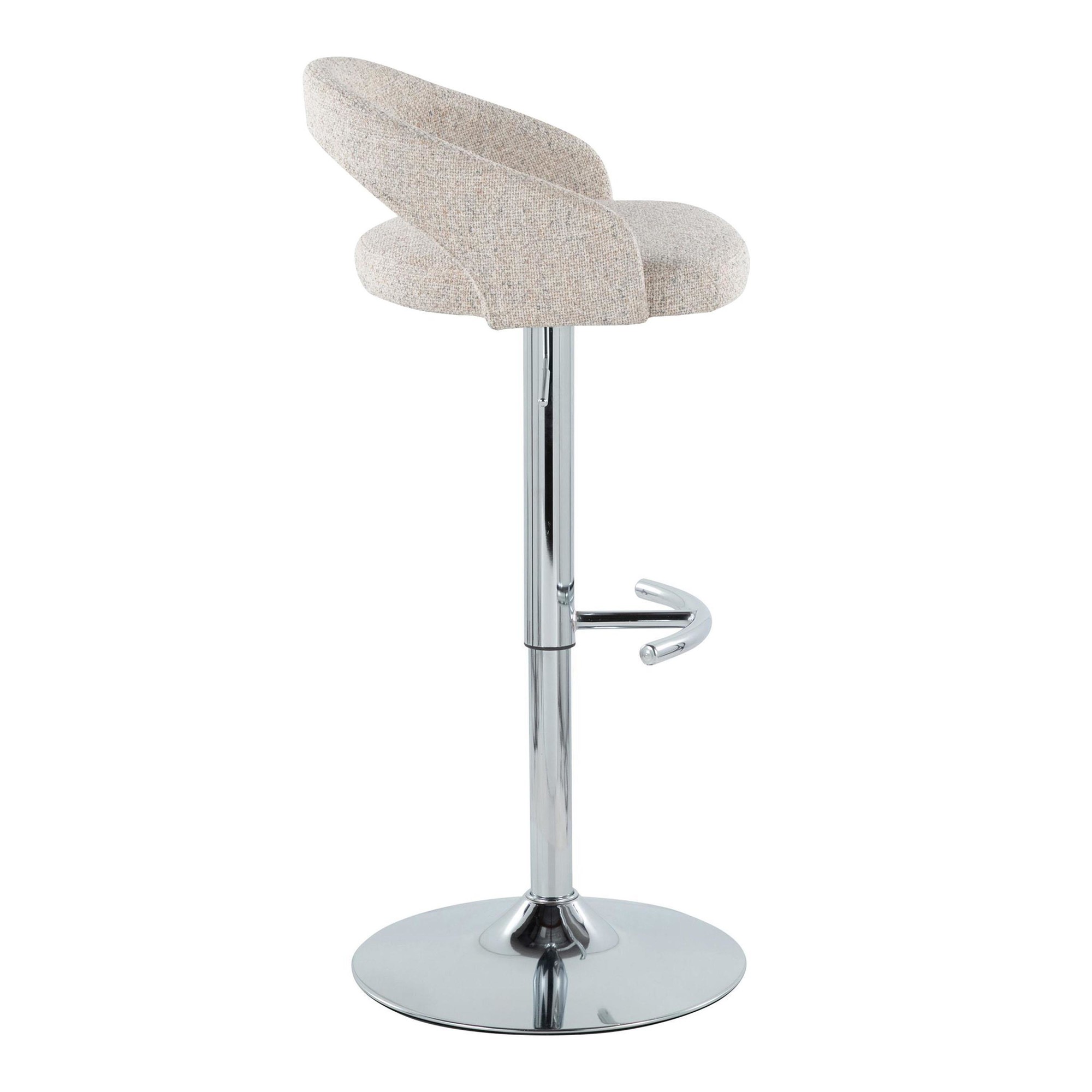 Grotto-Oat-Noise-Fabric-Chrome-Adjustable-Barstool-Set-of-2-4
