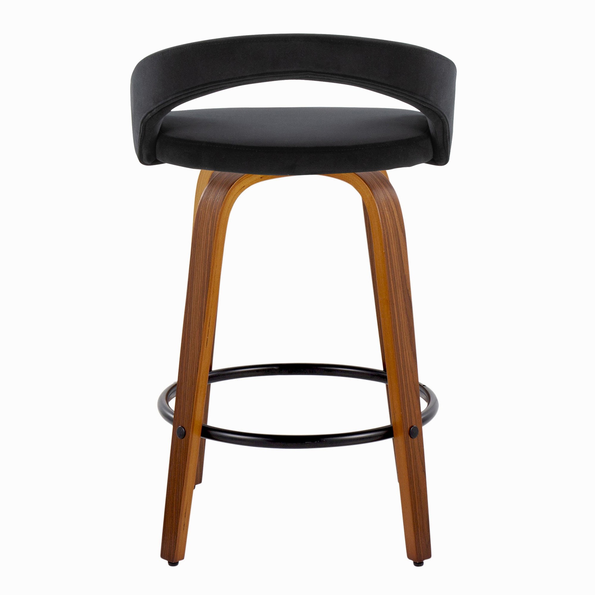 Grotto-Walnut-Wood-Black-Velvet-Contemporary-Counter-Stool-Set-of-2-6