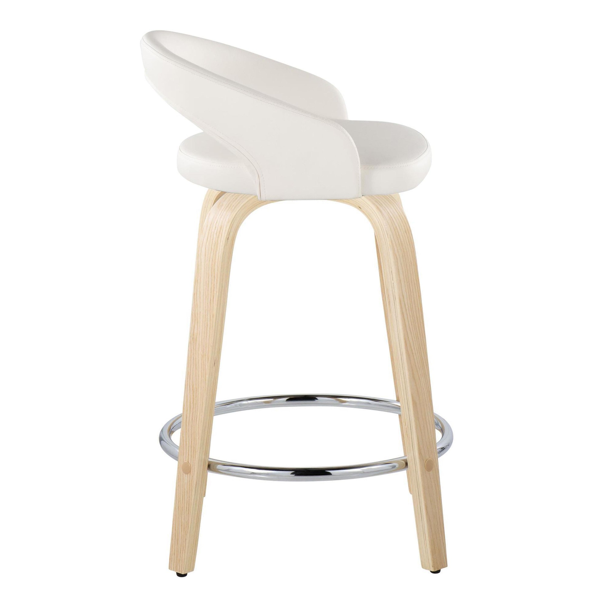 Grotto-White-Faux-Leather-24-Contemporary-Swivel-Stool-Set-of-2-4